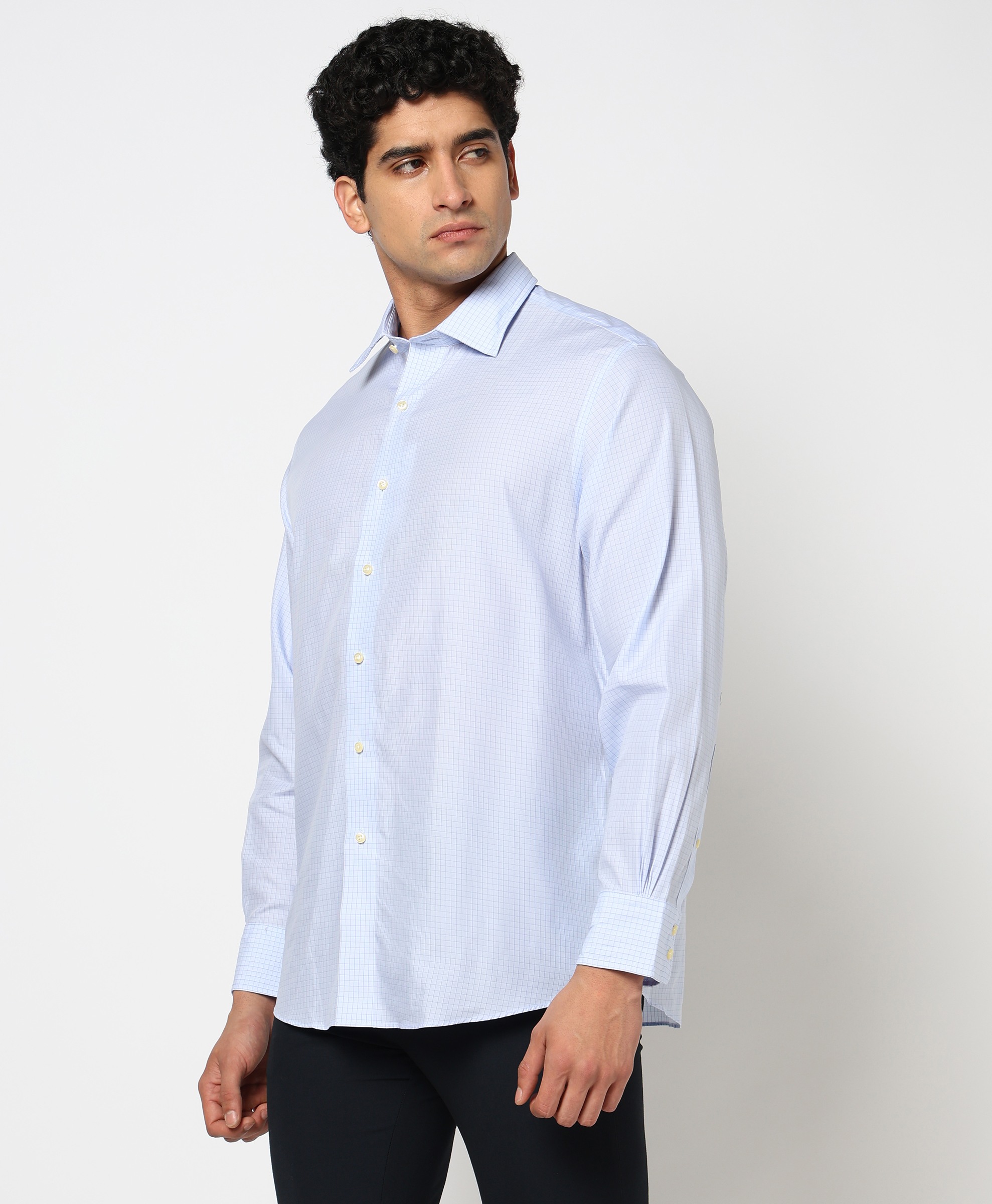 Luxury Thomas Mason Windowpane Regular Fit Dress Shirt | Brooks