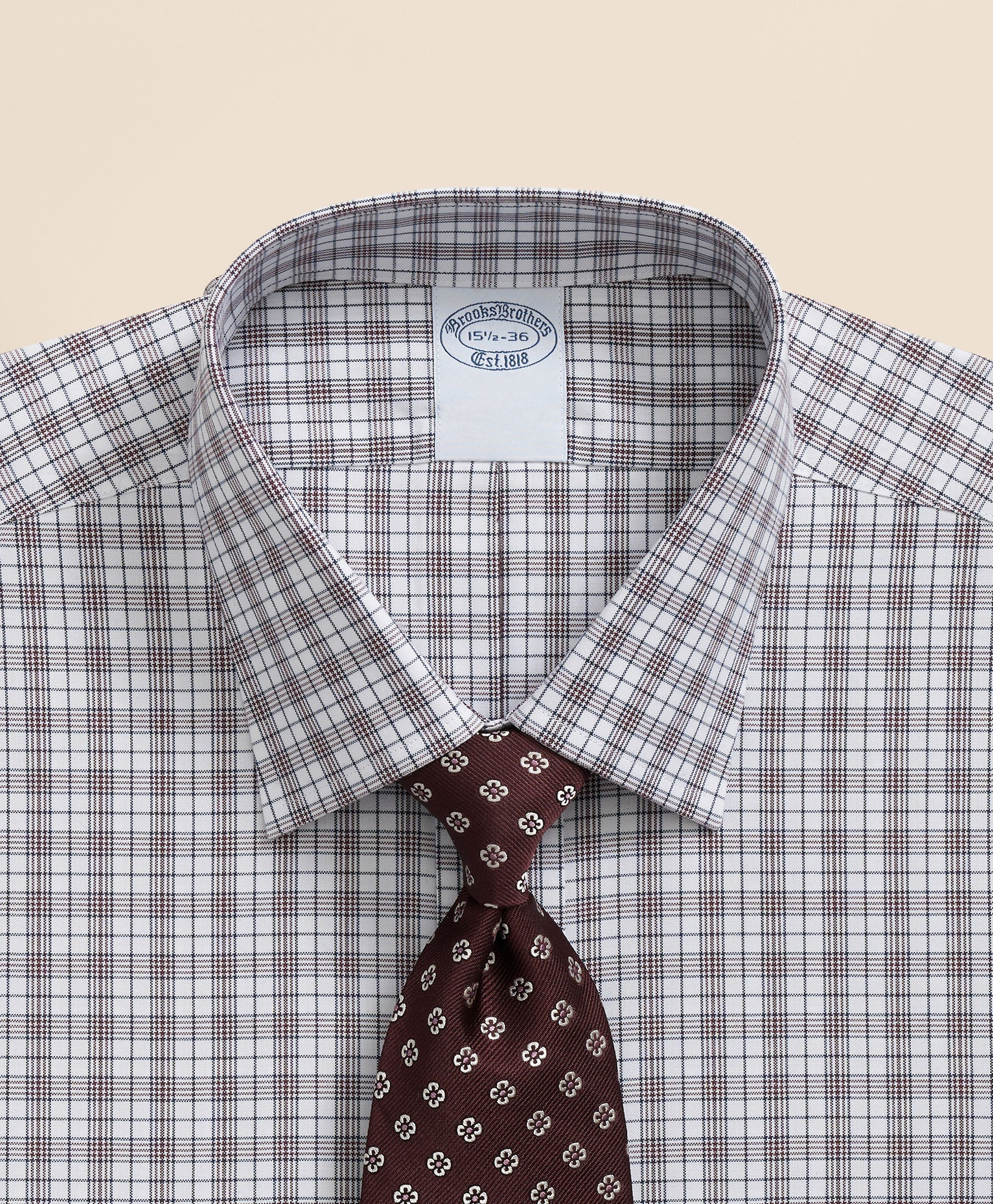 Brooks Brothers | Non-Iron Pinpoint Checked Regular Fit Dress Shirt