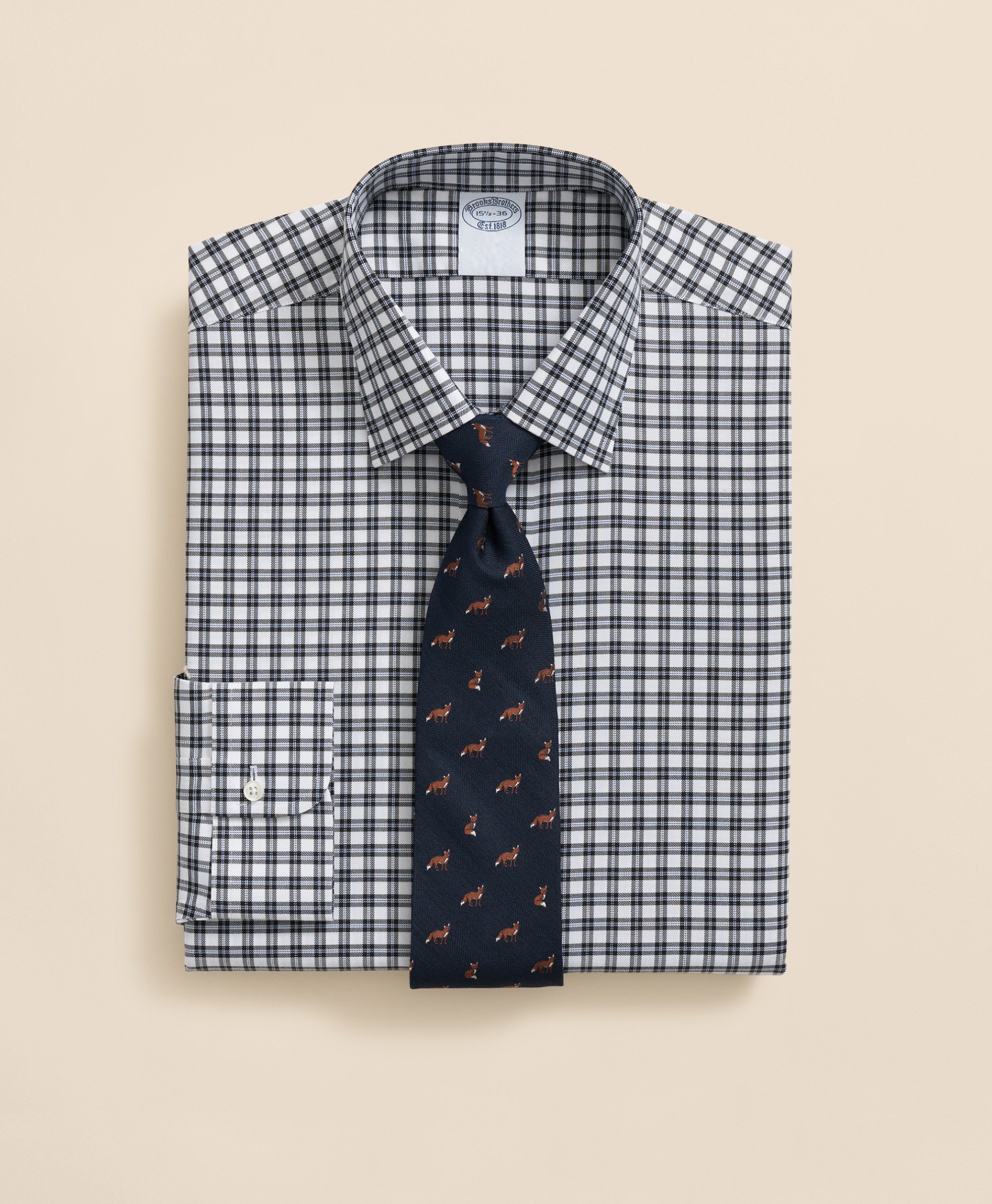 Brooks Brothers | Non-Iron Performance Checked Regular Fit Dress Shirt