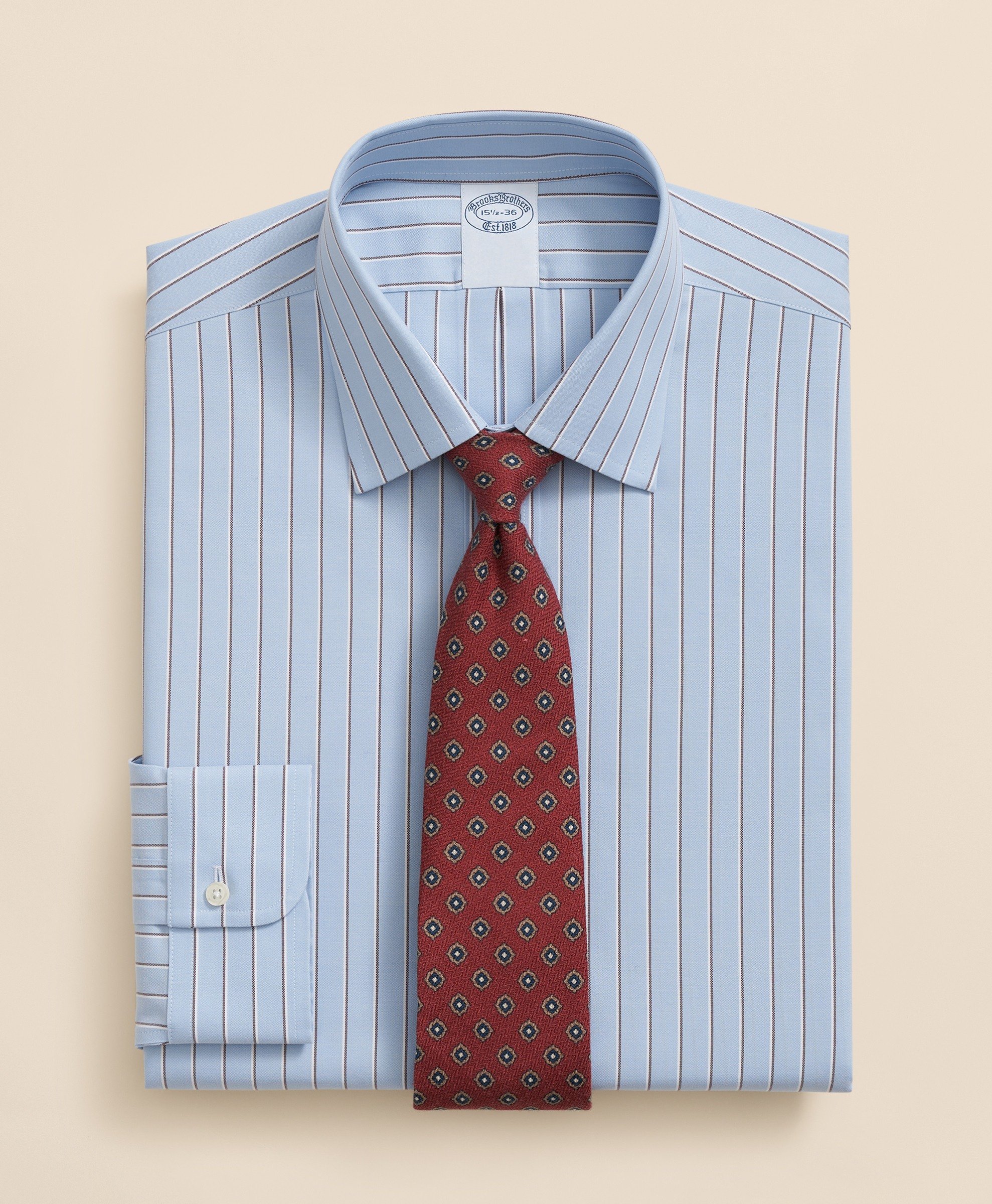 Brooks Brothers | Non-Iron Pinpoint Striped Regular Fit Dress Shirt