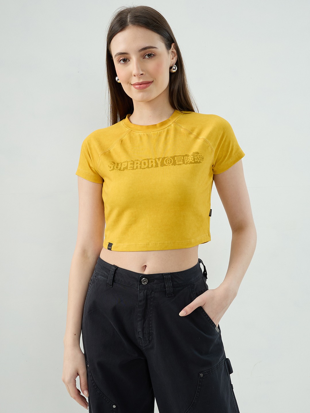 SUPERDRY WASHED CROP TEE