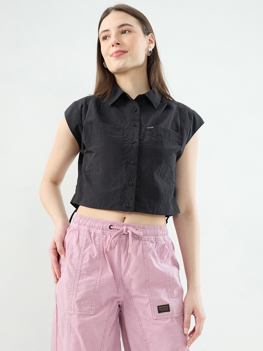 CROPPED PARACHUTE SHIRT