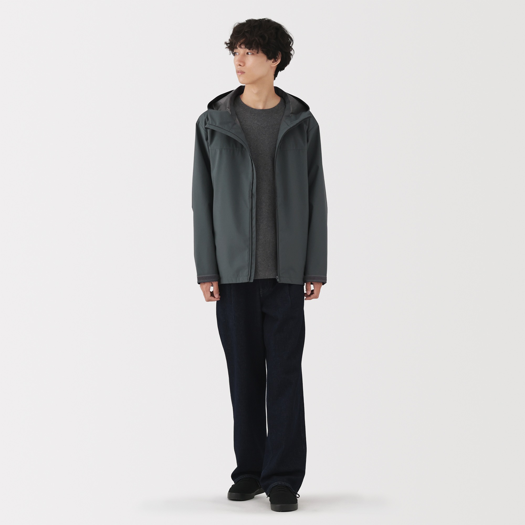 M's Water repellent hooded jacket