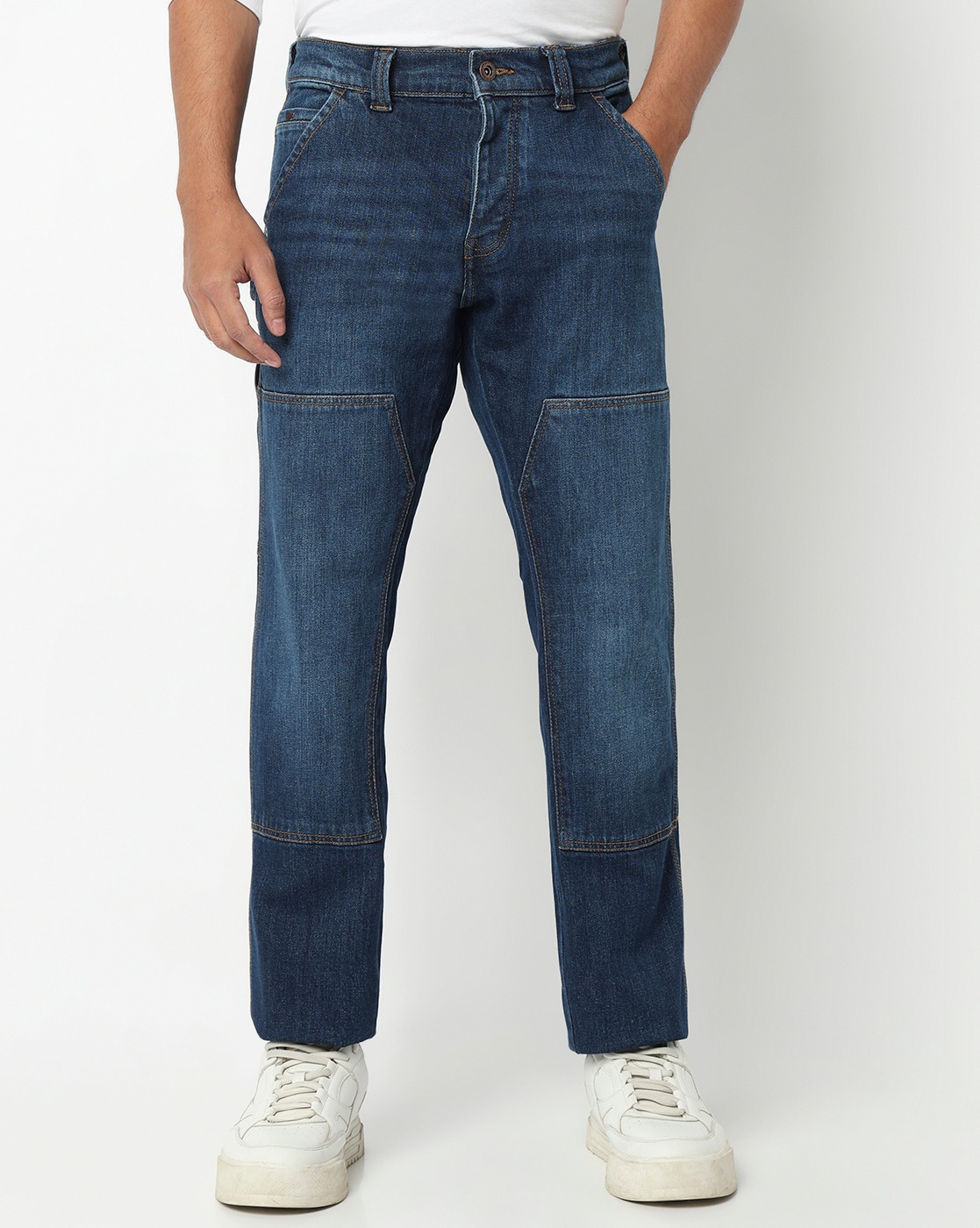 GAS | Authentic  Carpenter Straight Fit Mid Rise Mid Wash Blue Jeans