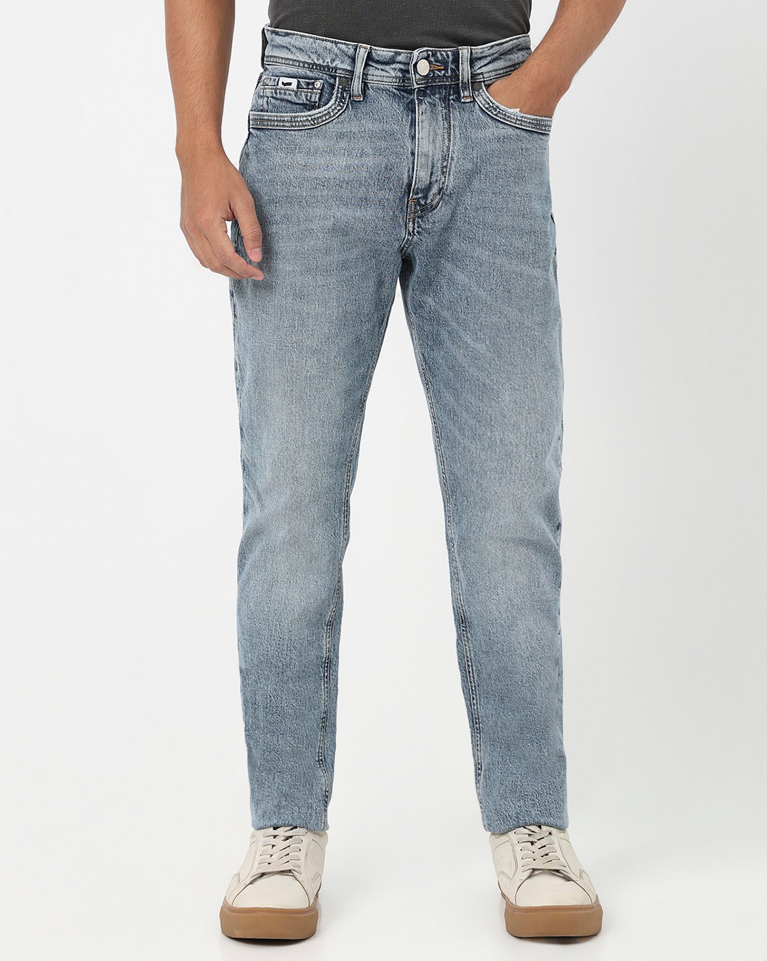 GAS | Nico Tapered Fit Mid Rise Mid Wash Blue Jeans