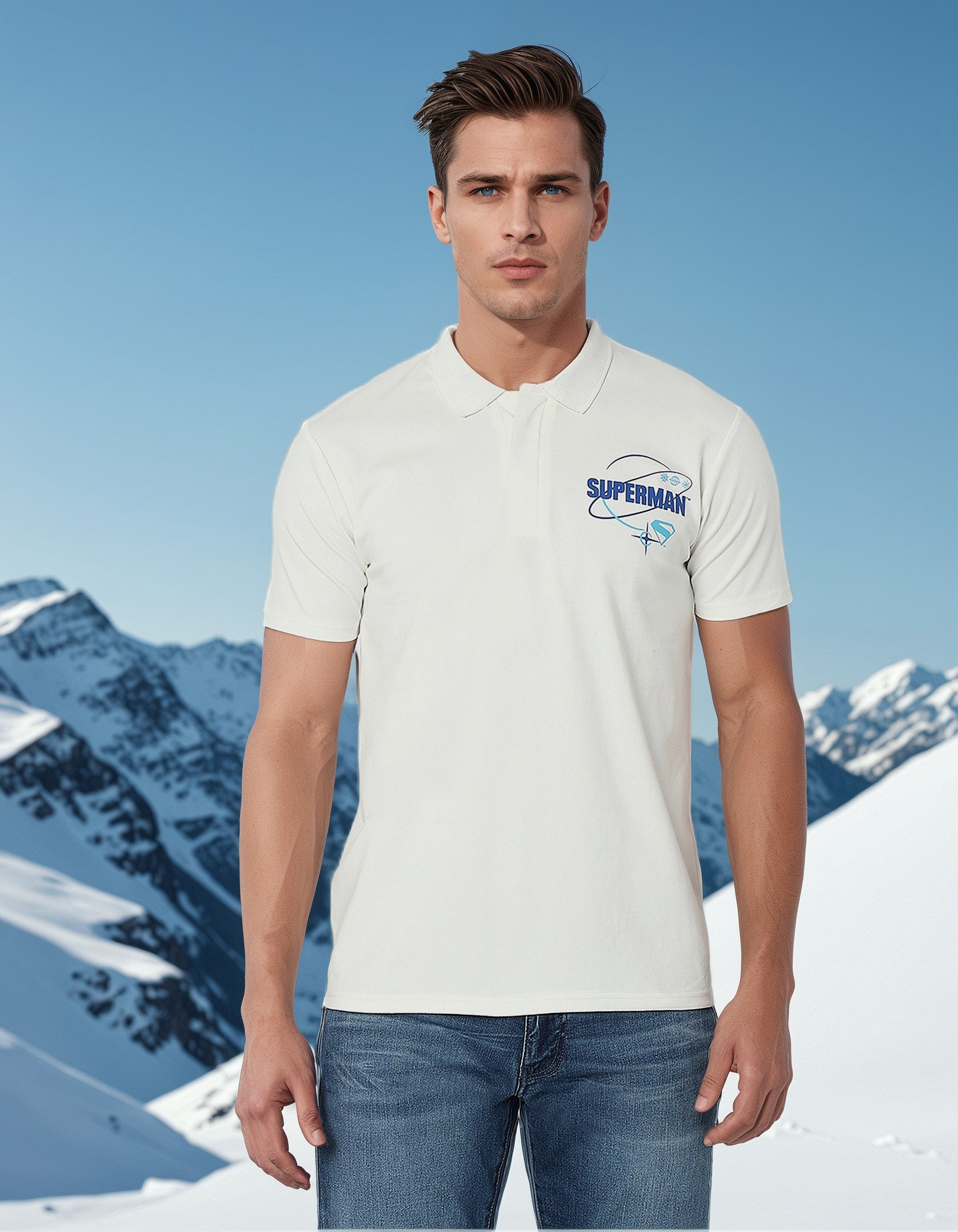 GAS | Superman Regular Fit Shield Graphic Polo