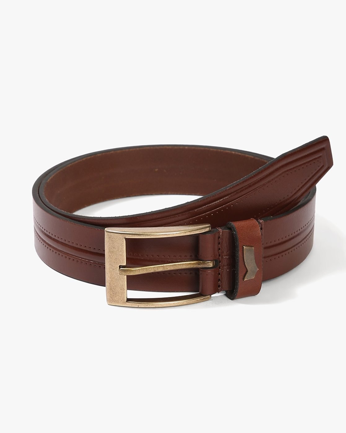 GAS | Genuine Leather Smooth Brown Belt