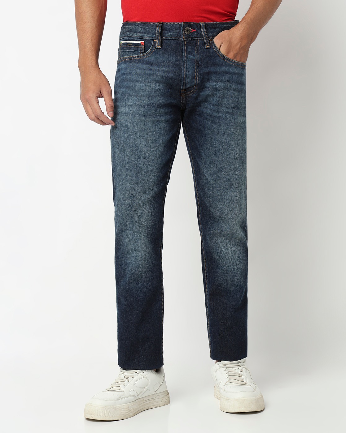 GAS | Albert Slim Fit Mid Rise Mid Wash Blue Jeans