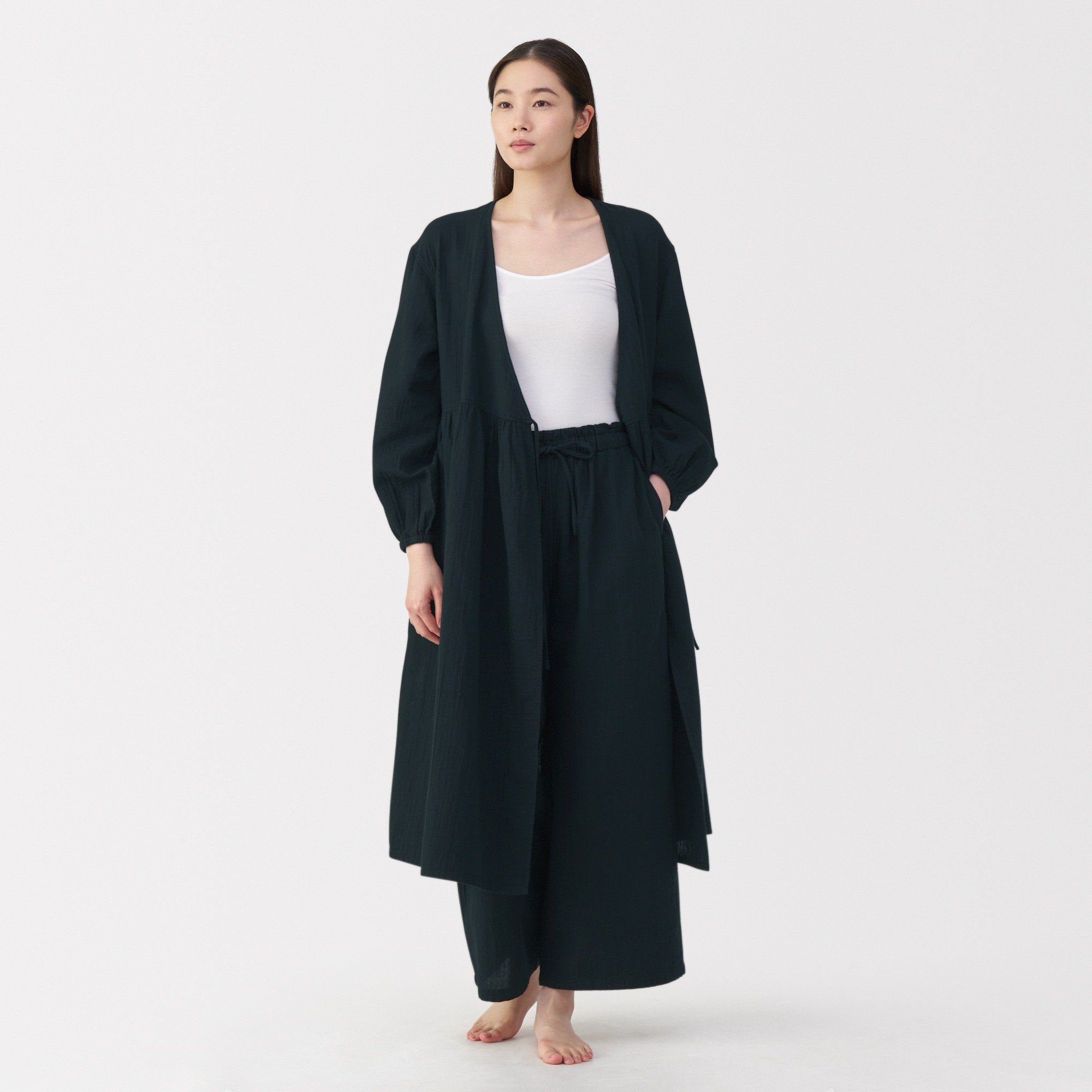 W's Crepe gauze long pants