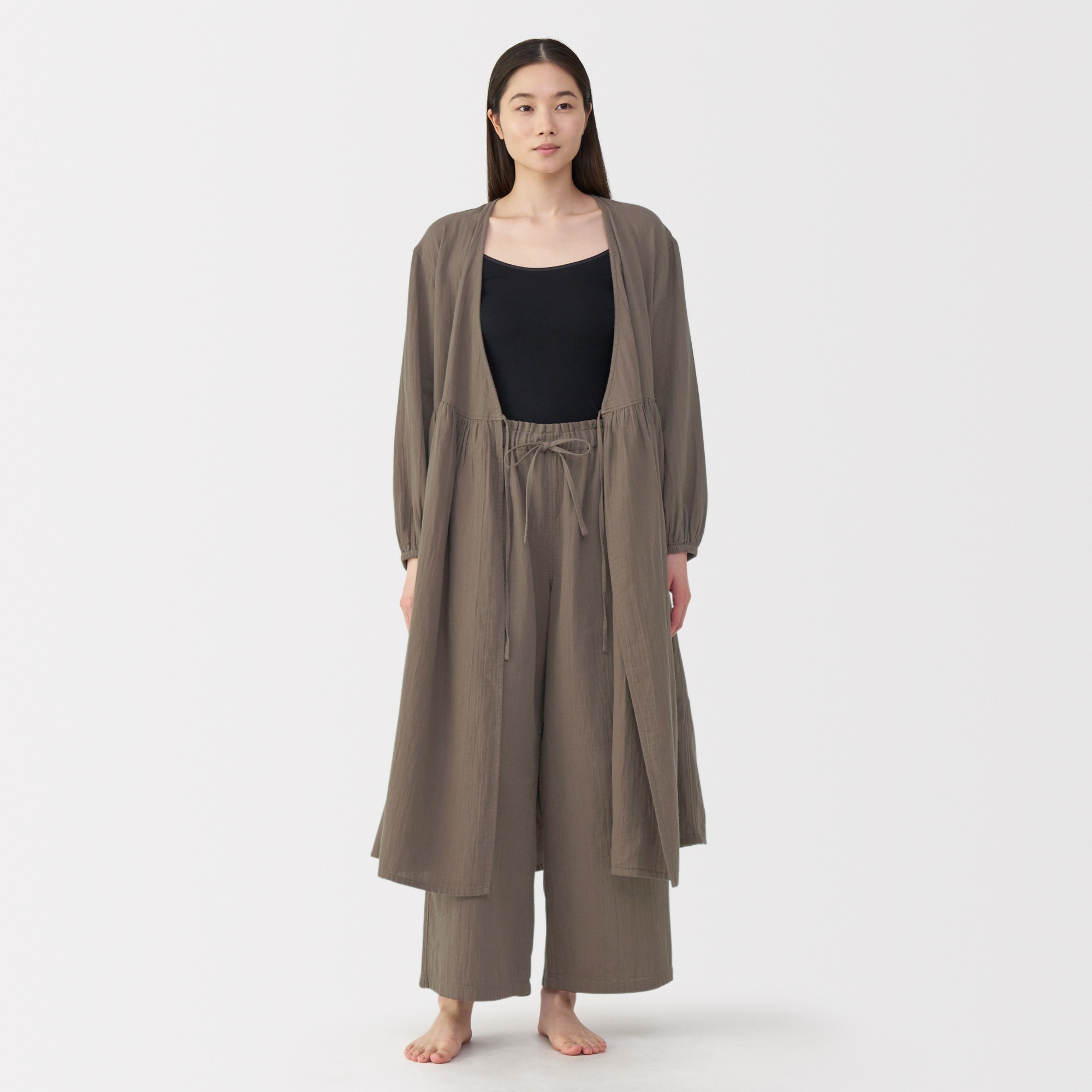 W's Crepe gauze long pants