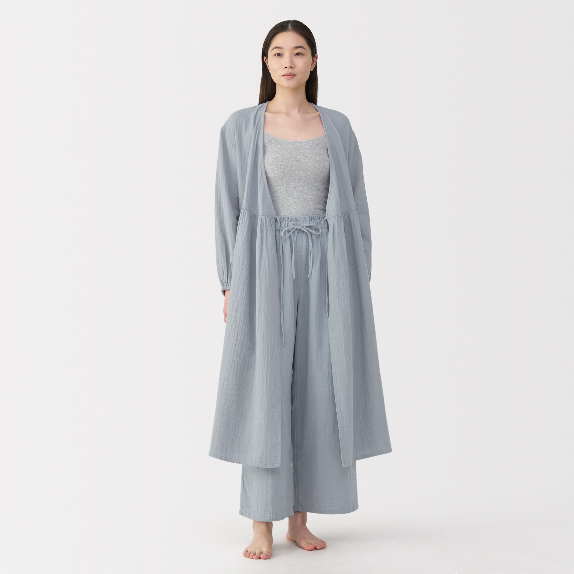 W's Crepe gauze long pants