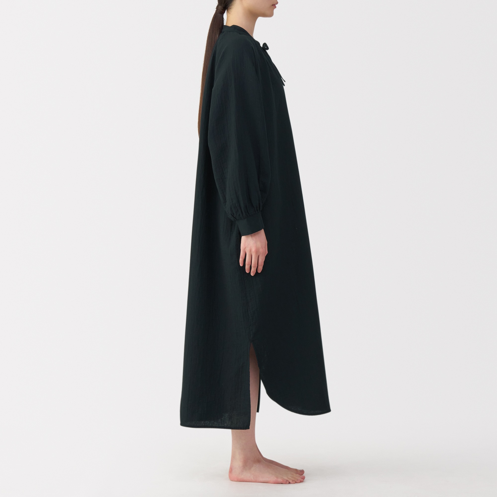 W's Crepe gauze long dress