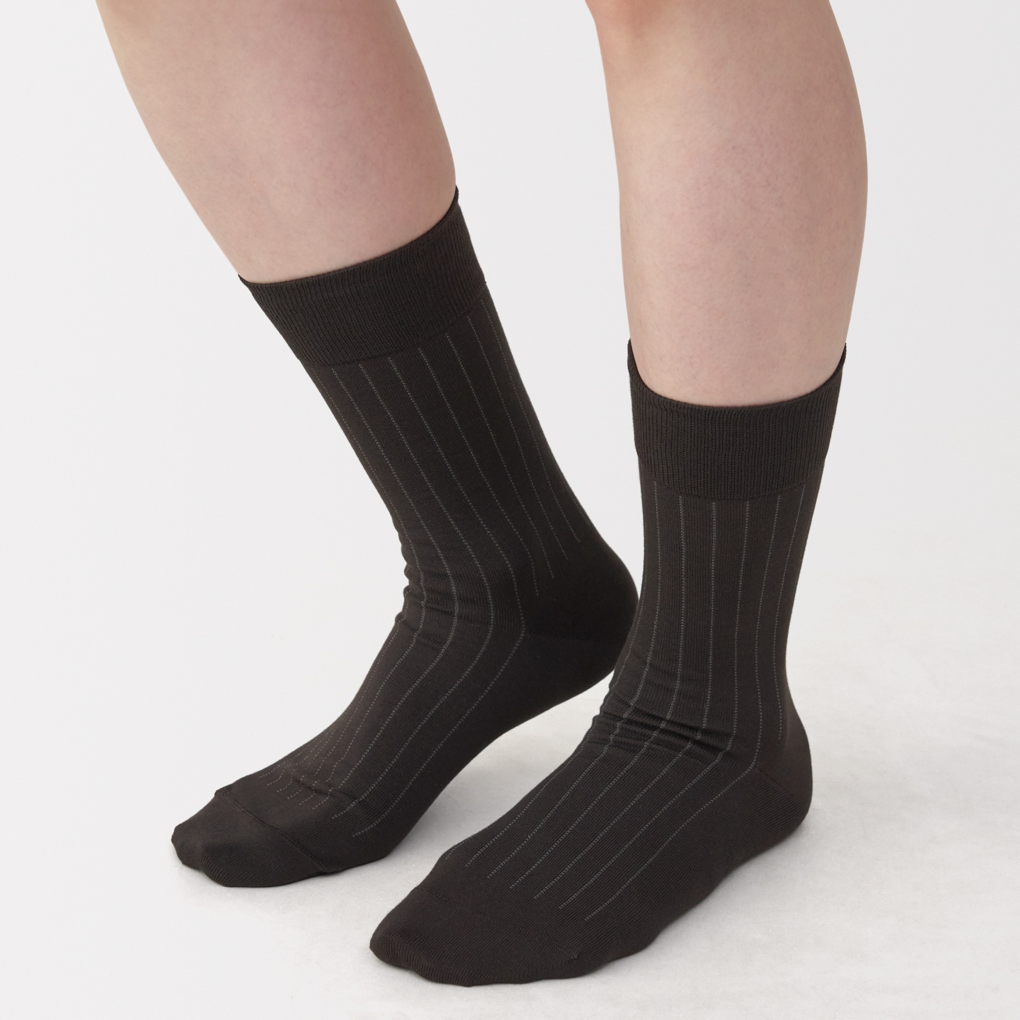 M's right angle socks for business wear (stripe pattern)