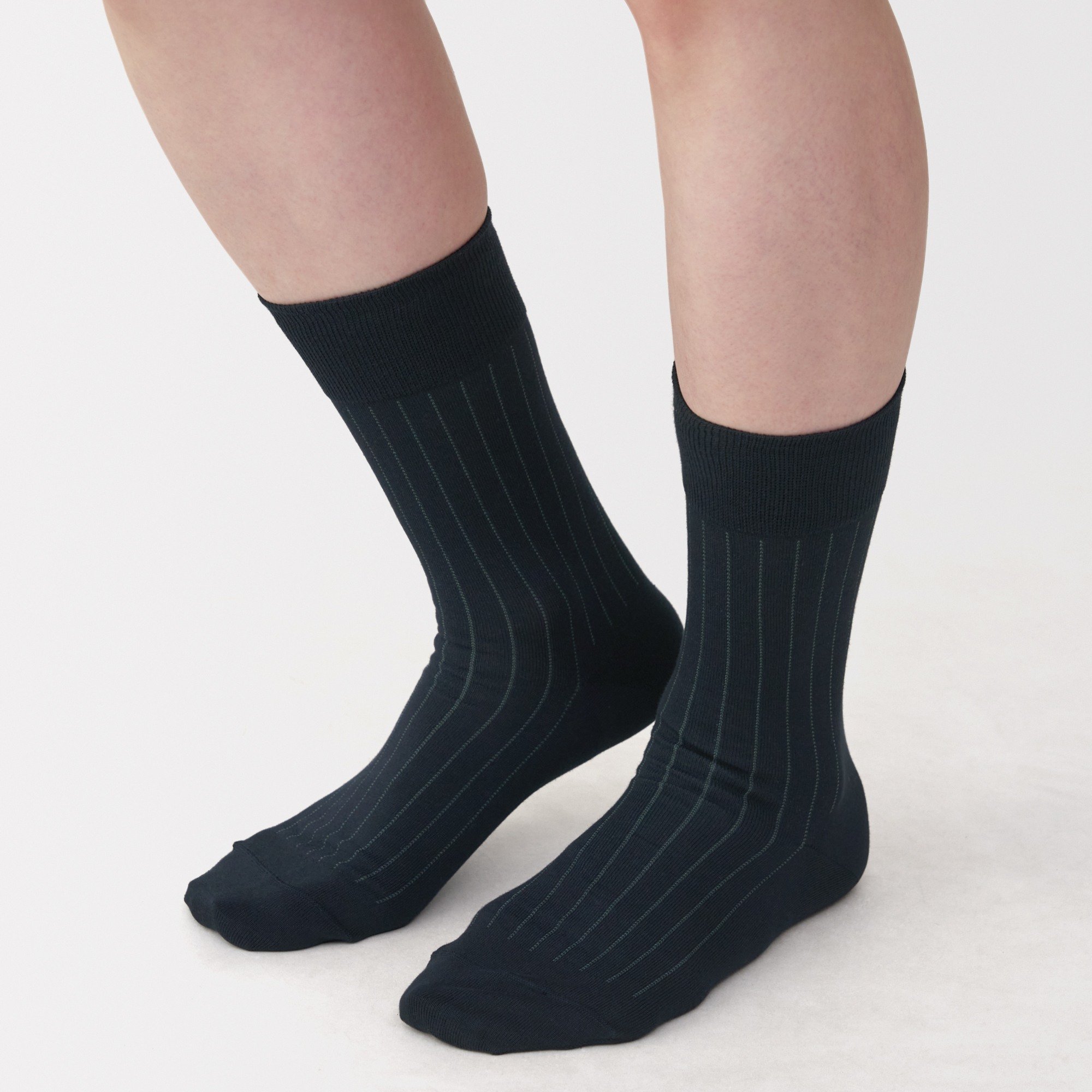 M's right angle socks for business wear (stripe pattern)
