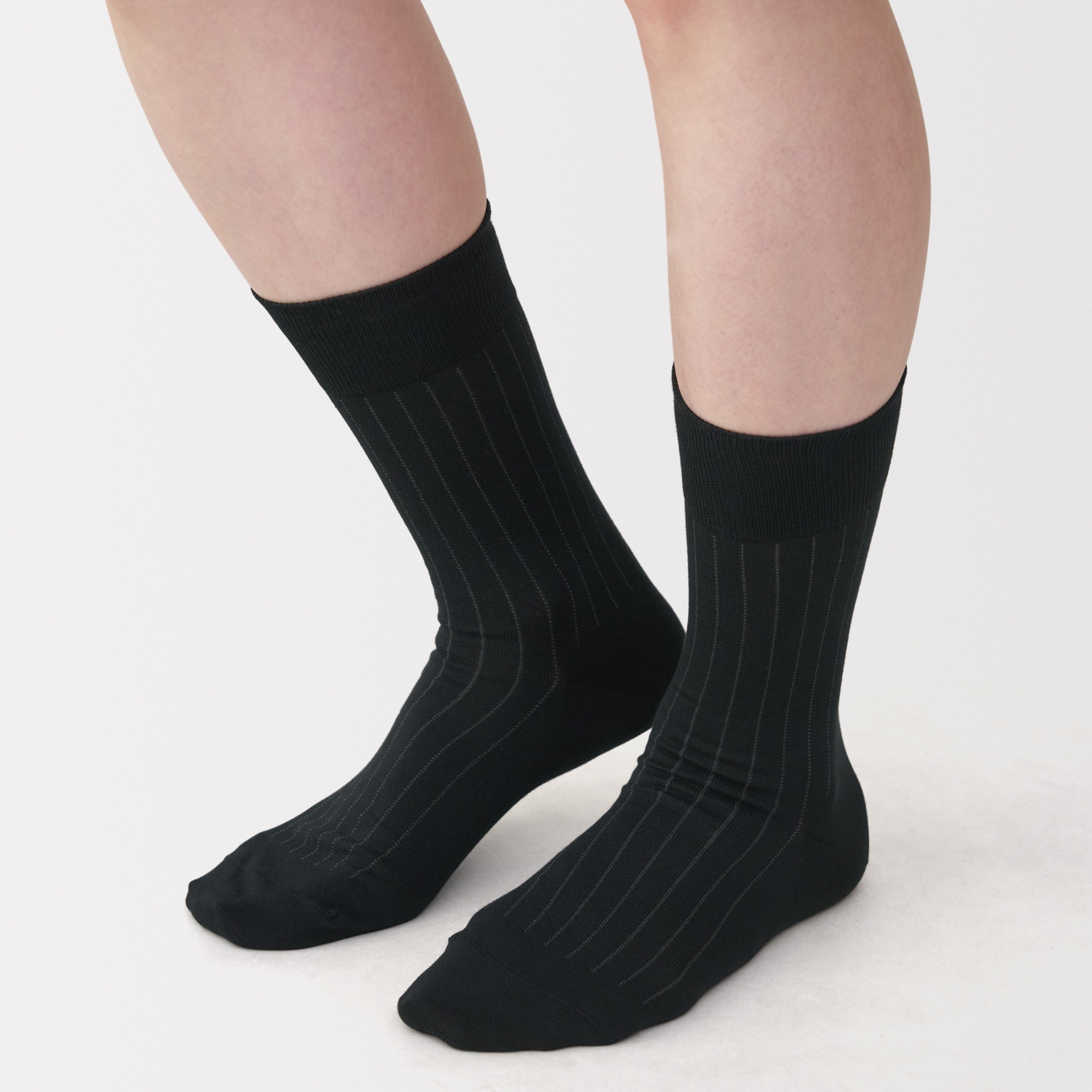 M's right angle socks for business wear (stripe pattern)