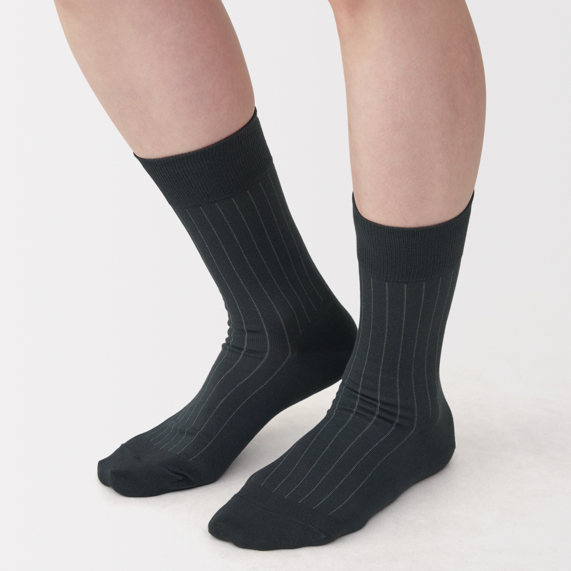 M's right angle socks for business wear (stripe pattern)