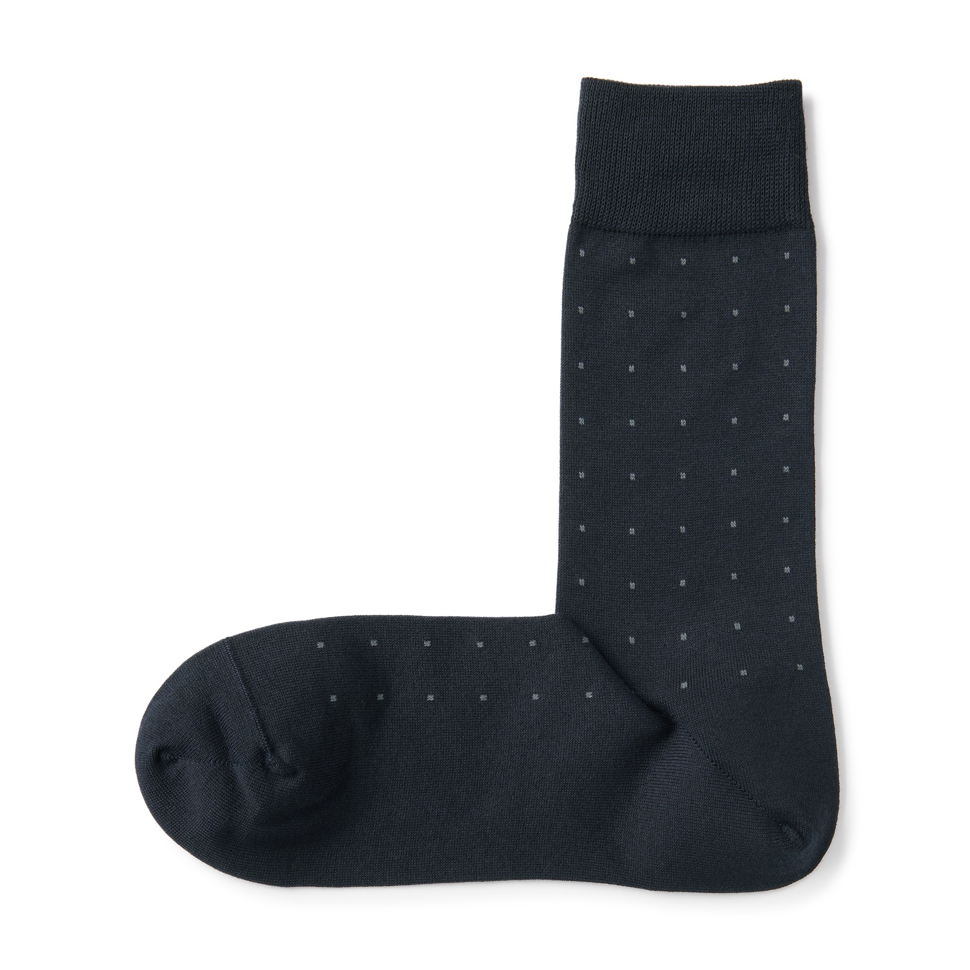 M's right angle socks for business wear (dot pattern)