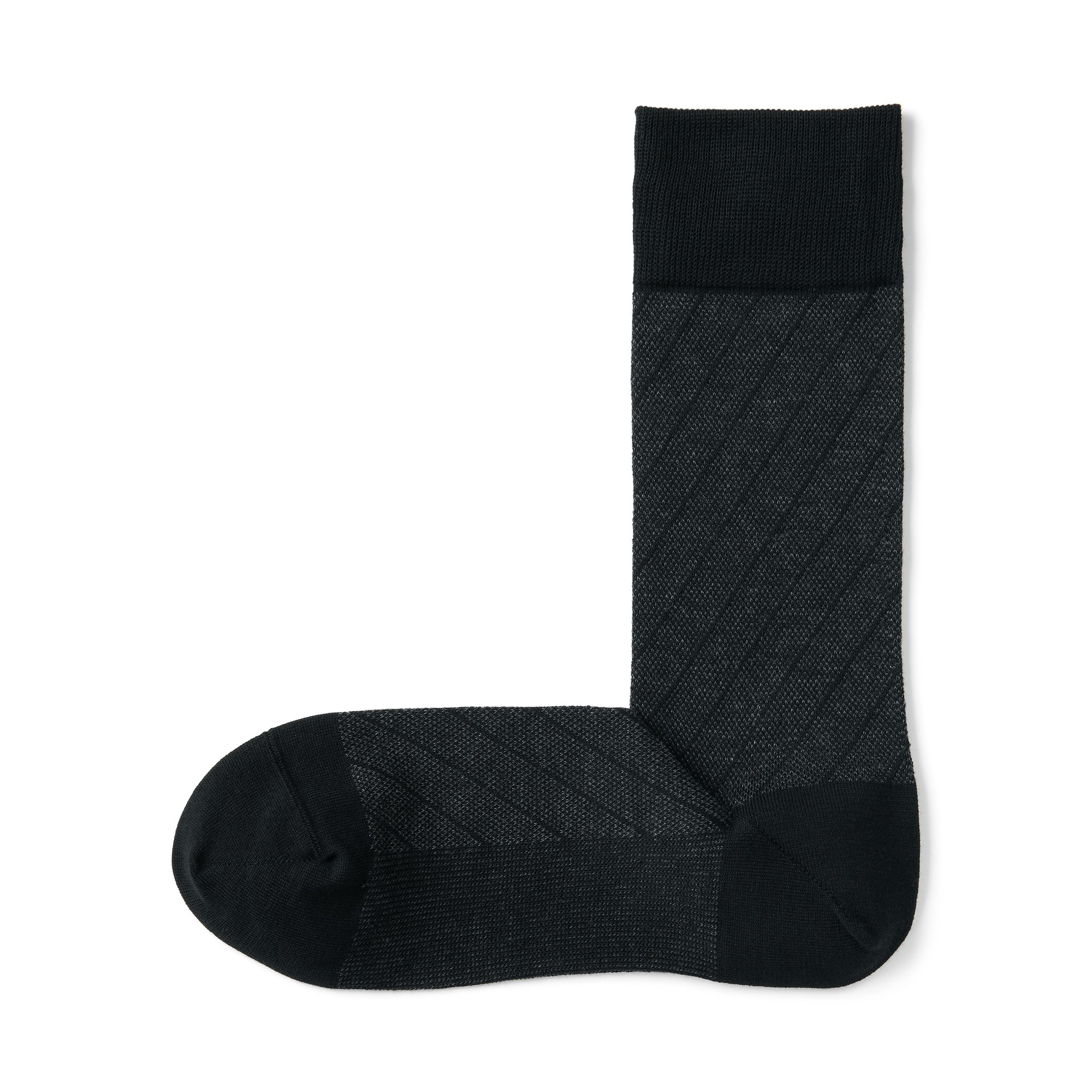 M's right angle diagonal pattern socks for business wear