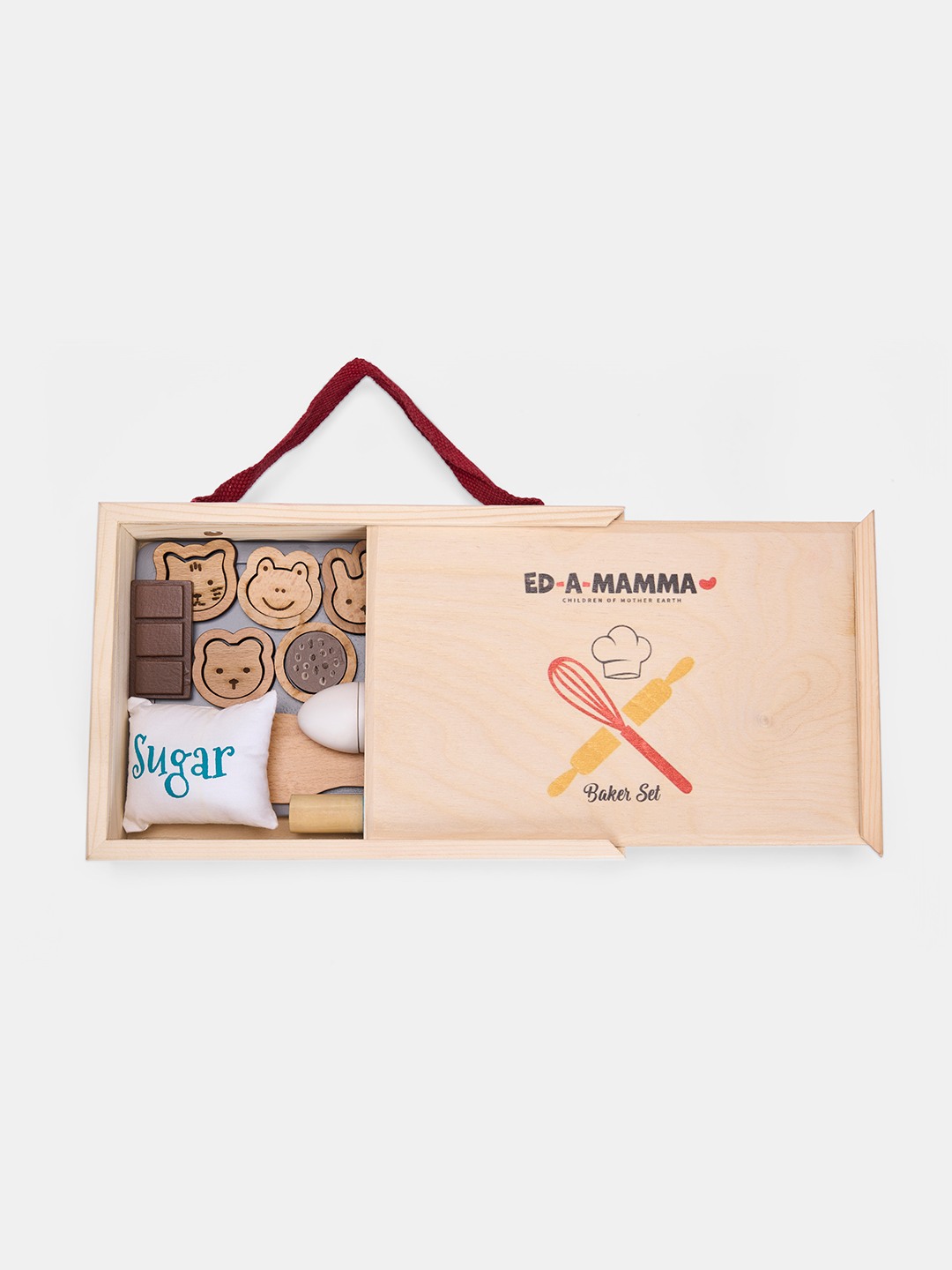 Ed-a-Mamma BAKER SET, GRE Wooden Toys GREY