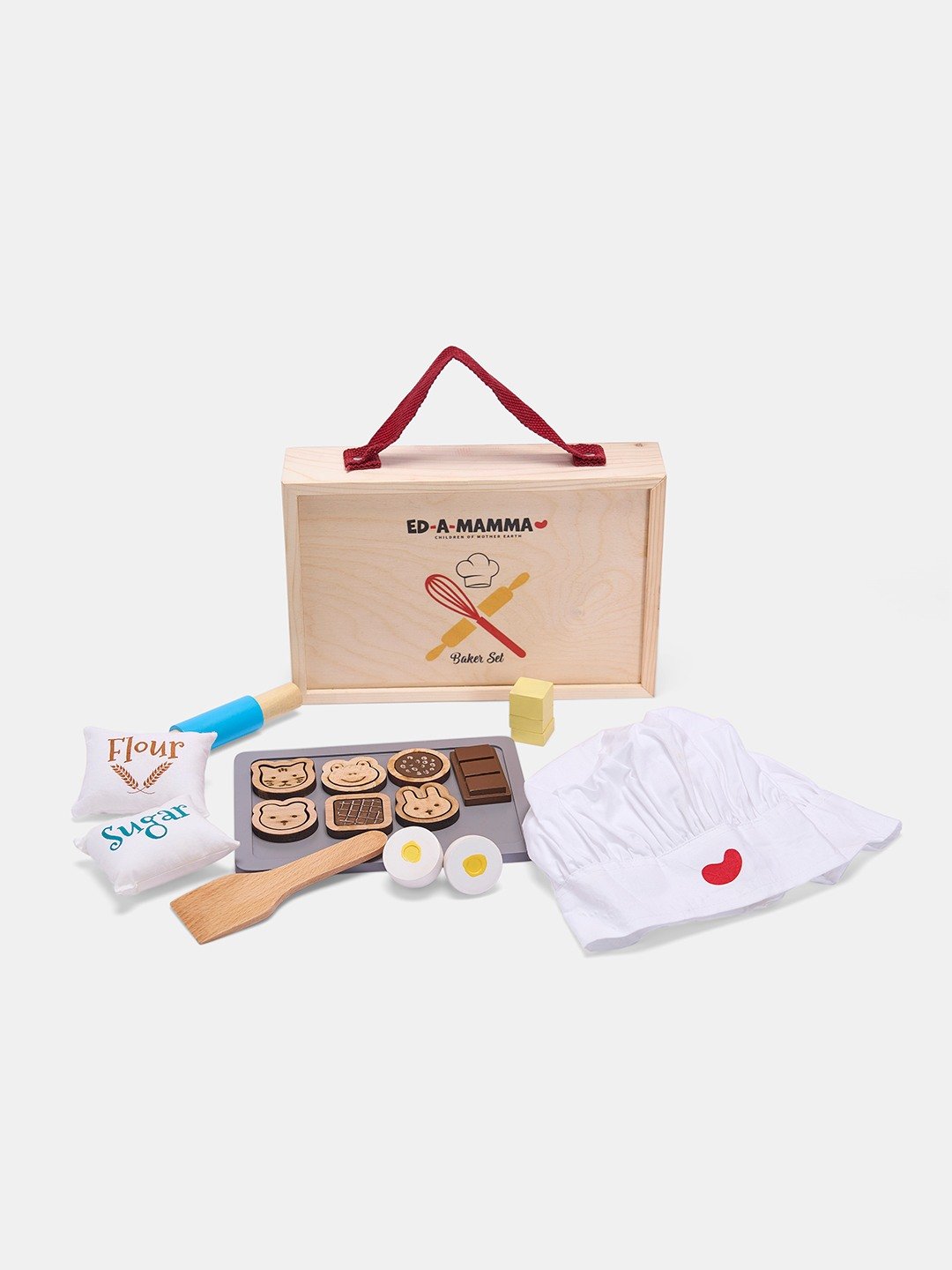 Ed-a-Mamma BAKER SET, GRE Wooden Toys GREY