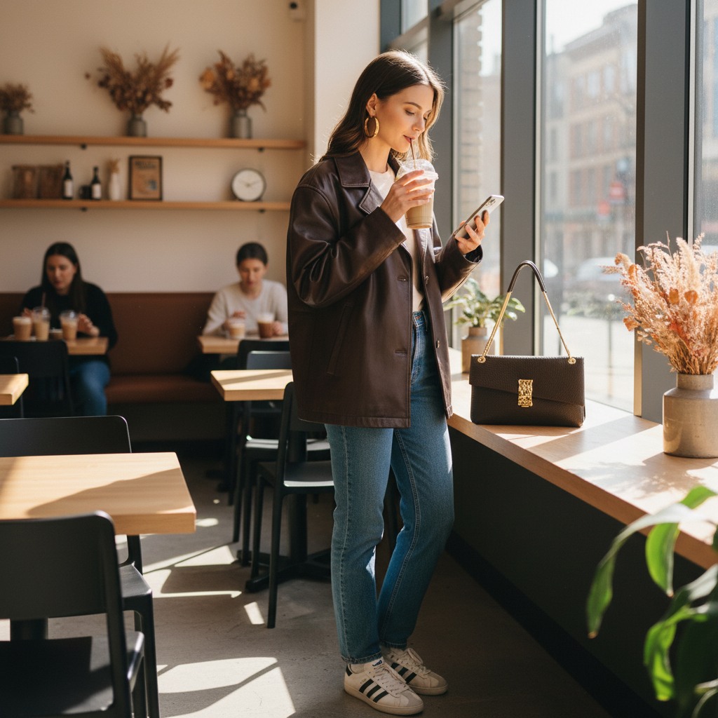 Bdona Olive/Gold Satchel