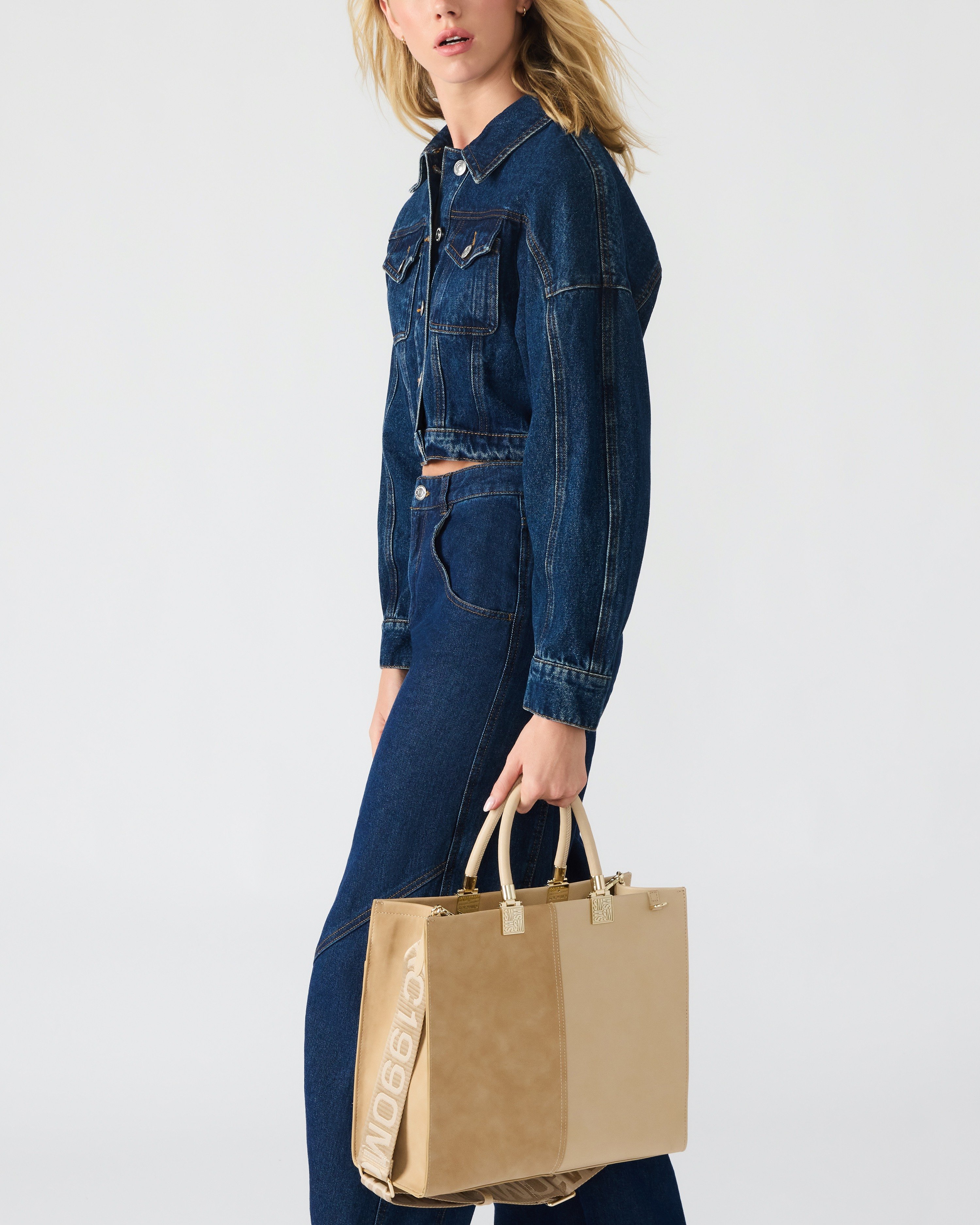 BCHLOEY Bone/Gold Tote