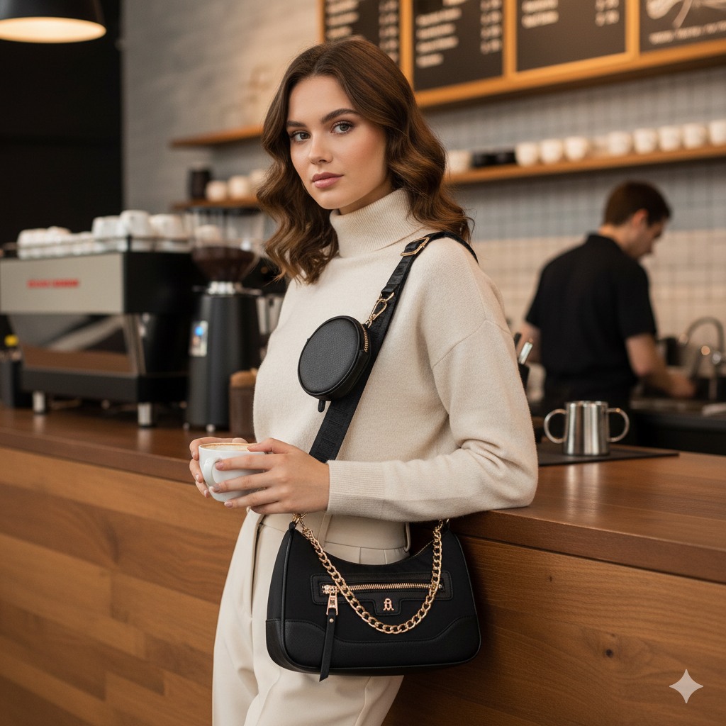 Bgreed Black/Gold Crossbody