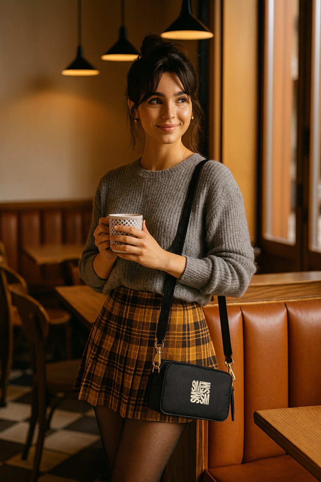 BRISA-2 Black/Gold Crossbody