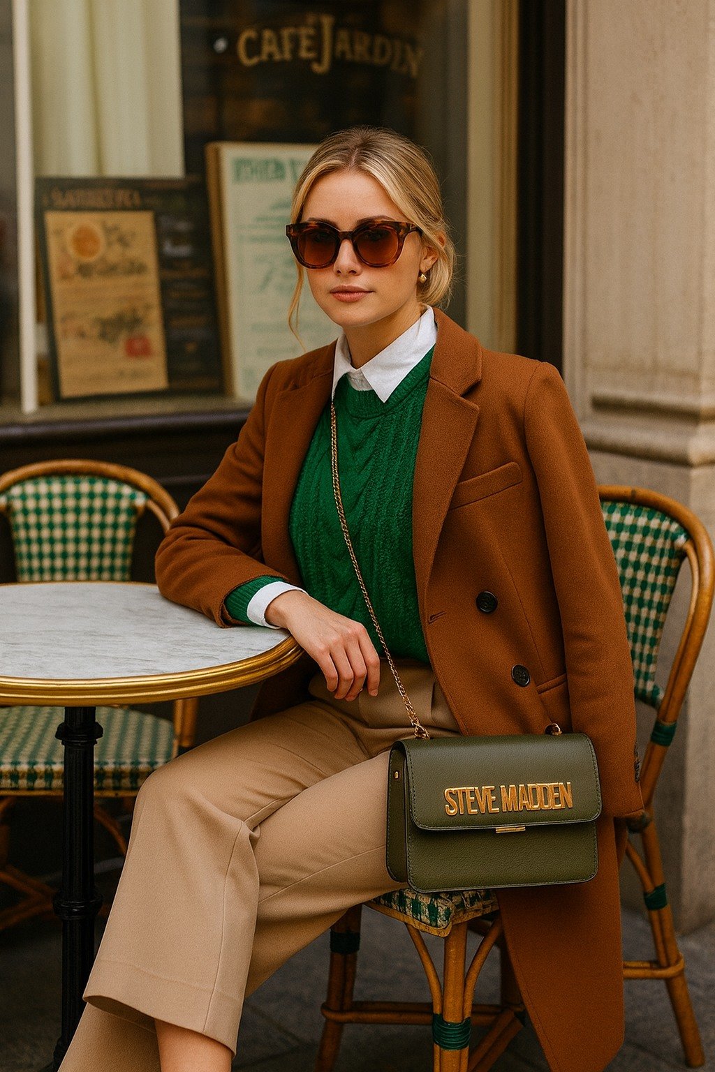 BSTAKES-2 Olive/Gold Crossbody