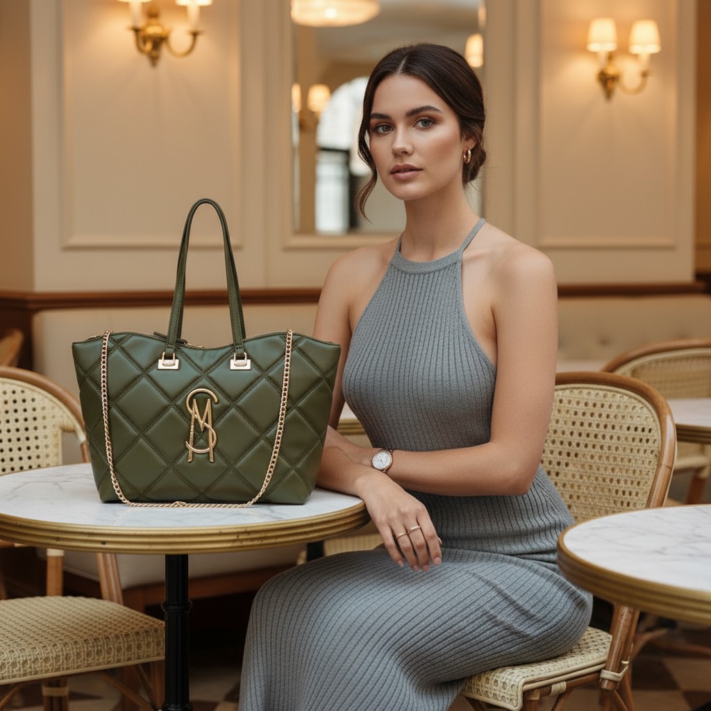 BVUSE Olive/Gold Tote