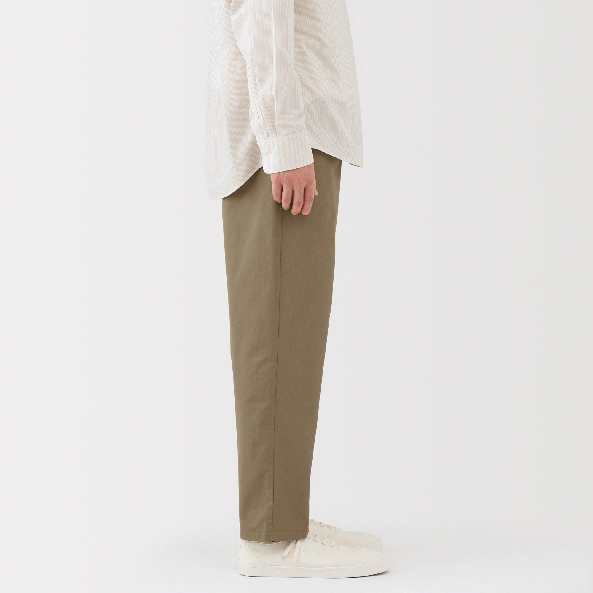 M's Washed cotton easy pants