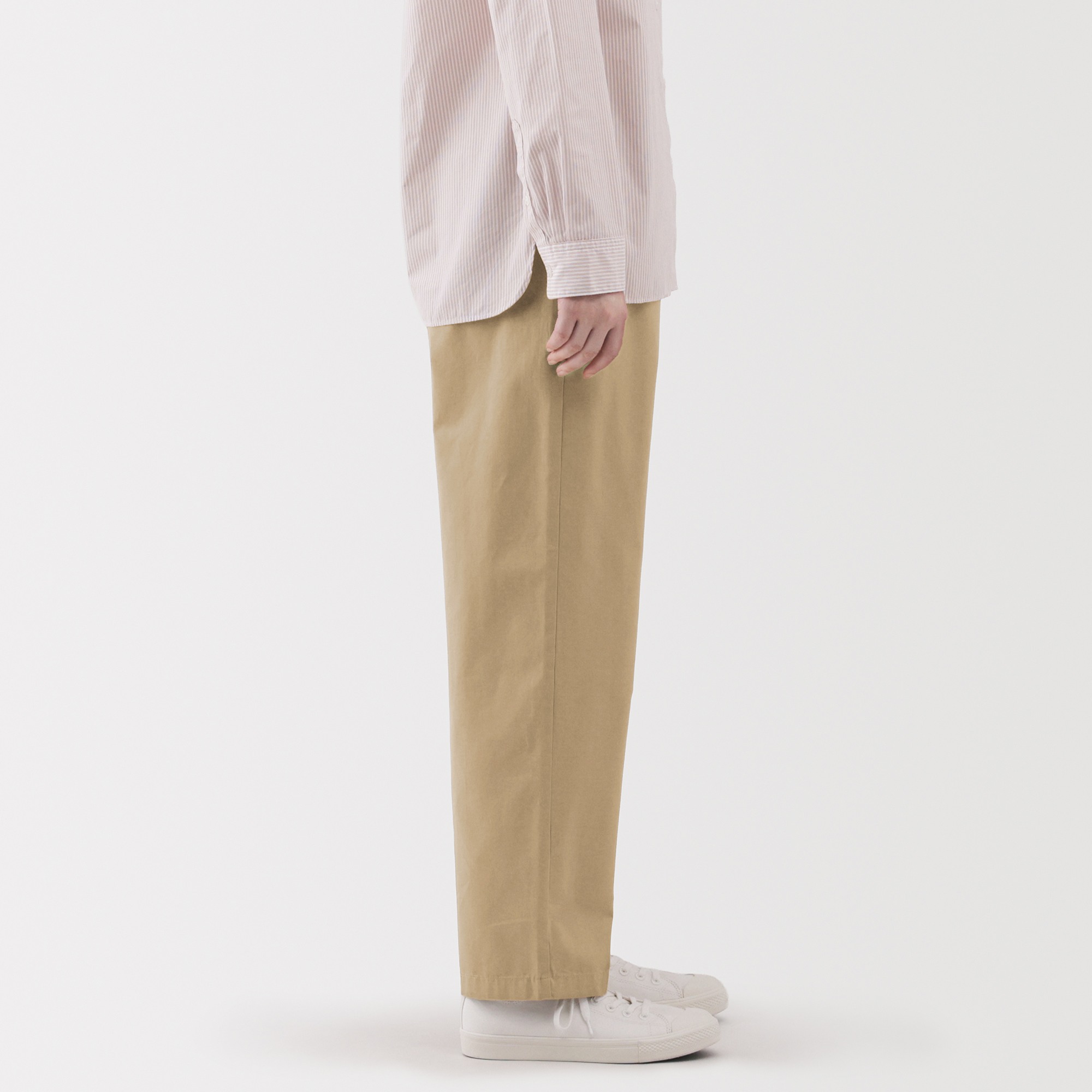W's Washed cotton Easy tapered pants