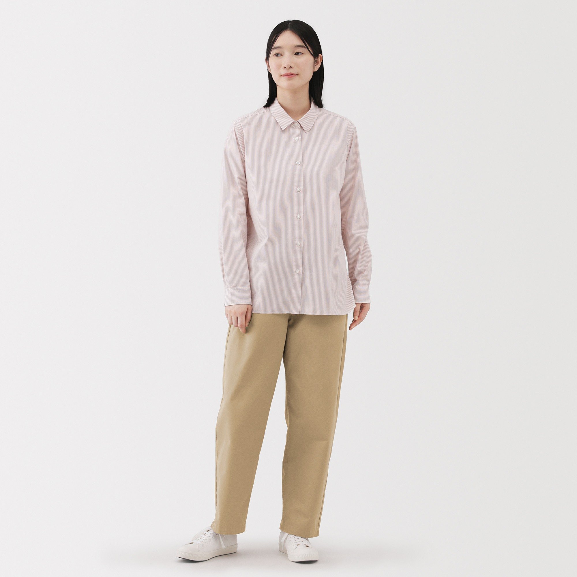 W's Washed cotton Easy tapered pants