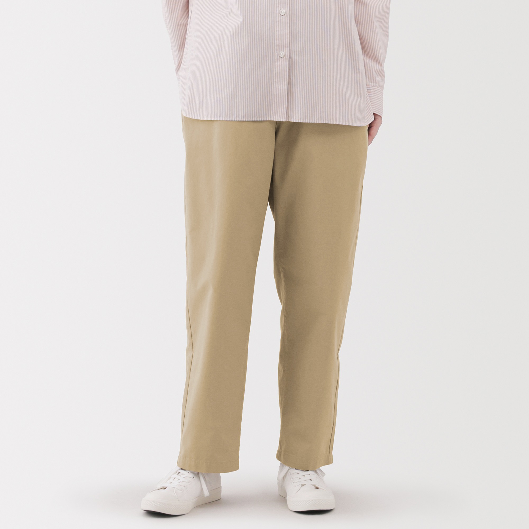 W's Washed cotton Easy tapered pants