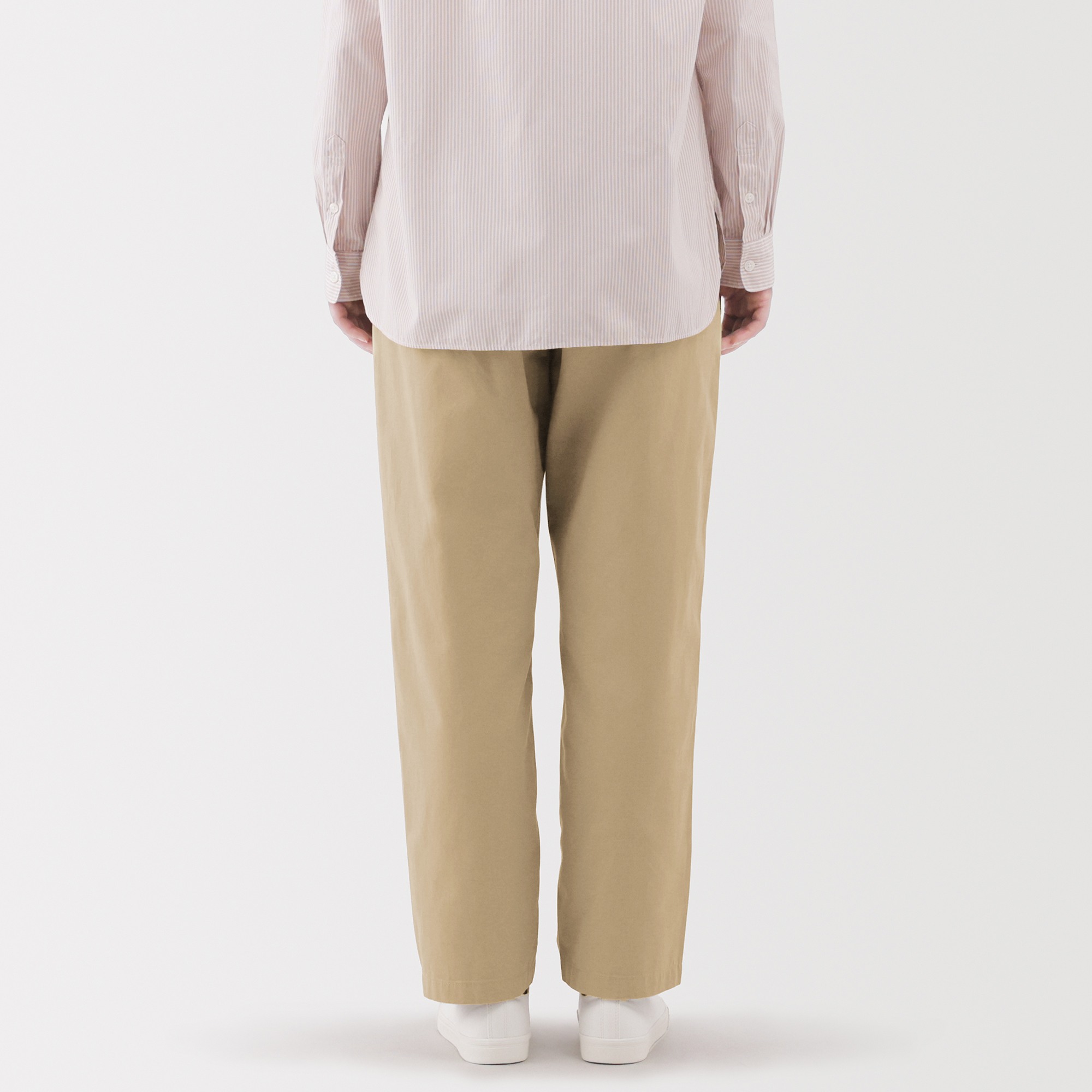 W's Washed cotton Easy tapered pants