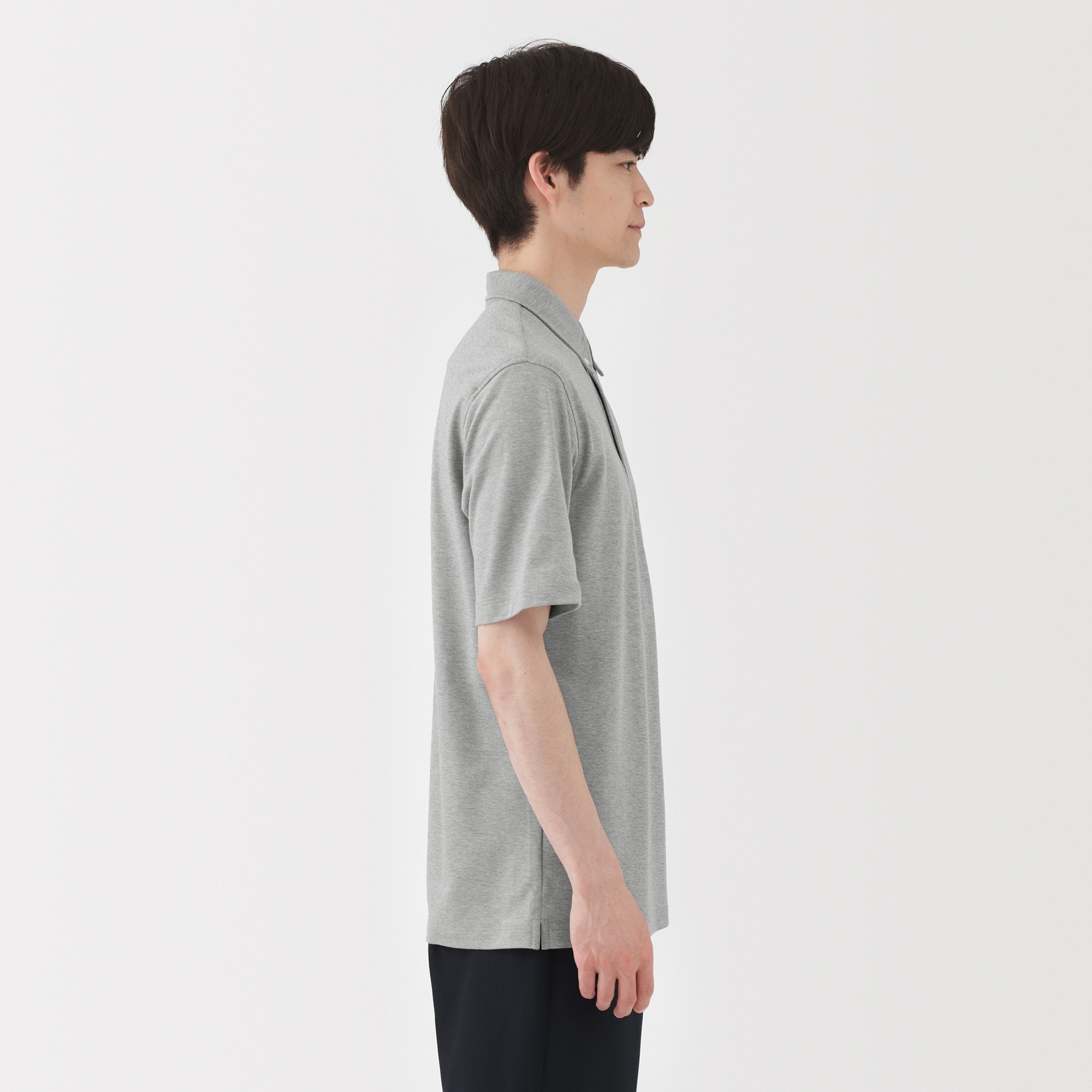 M's Cool touch pique Button down S/Slv polo shirt (ASEAN)