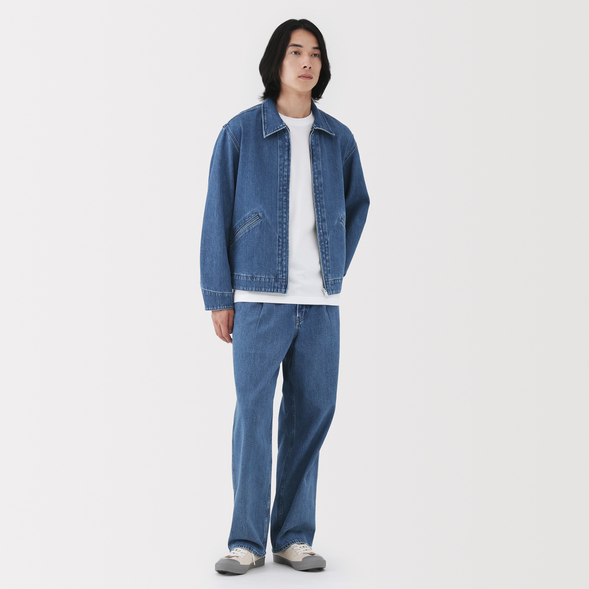 M's Kapok blended denim work pants