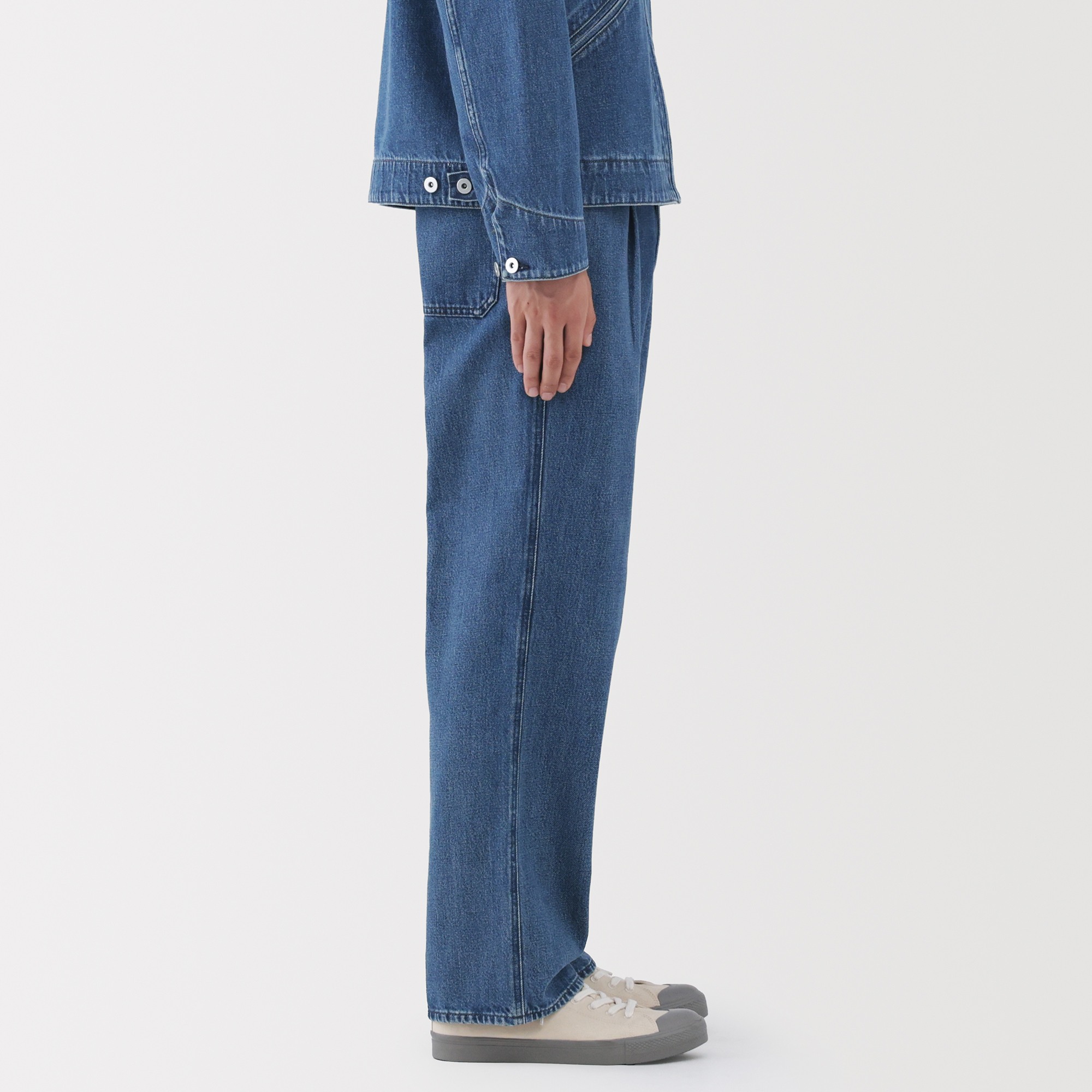 M's Kapok blended denim work pants
