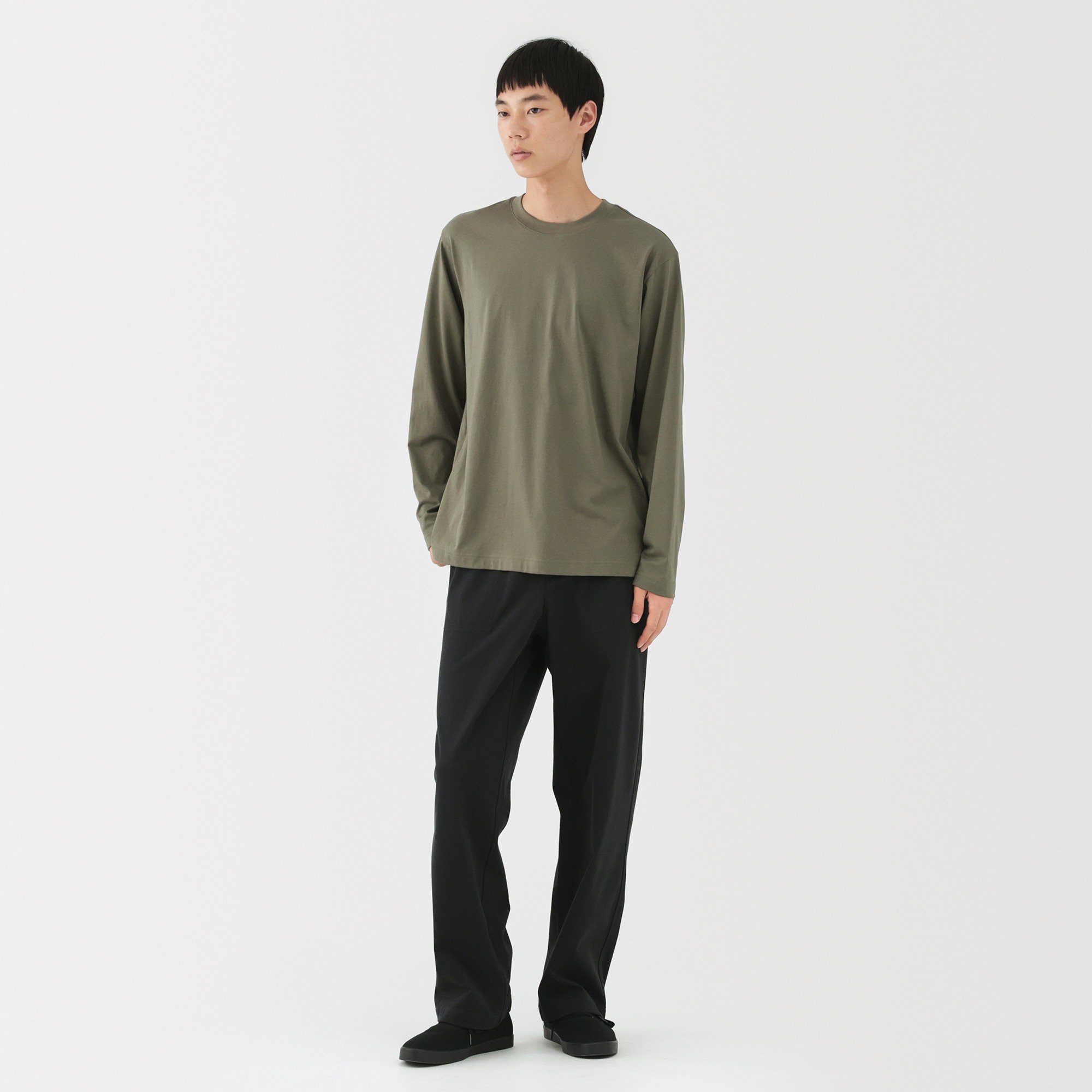 M's Jersey crew neck L/Slv T-shirt
