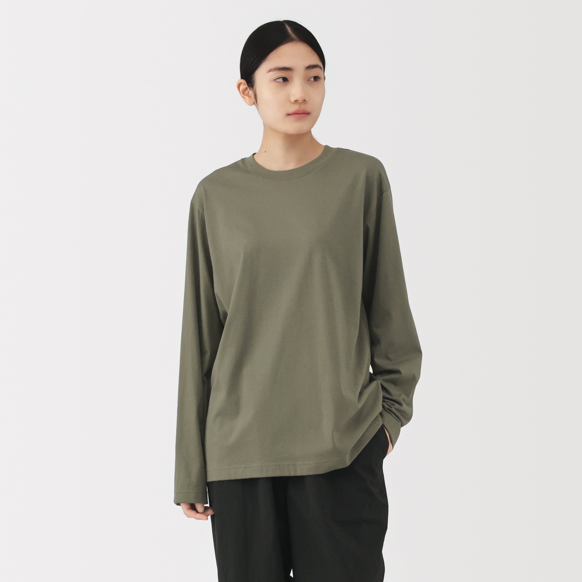 M's Jersey crew neck L/Slv T-shirt