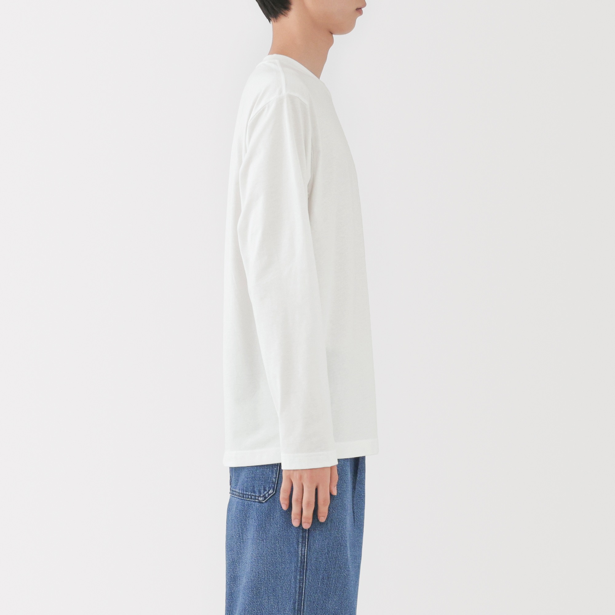 M's Jersey crew neck L/Slv T-shirt