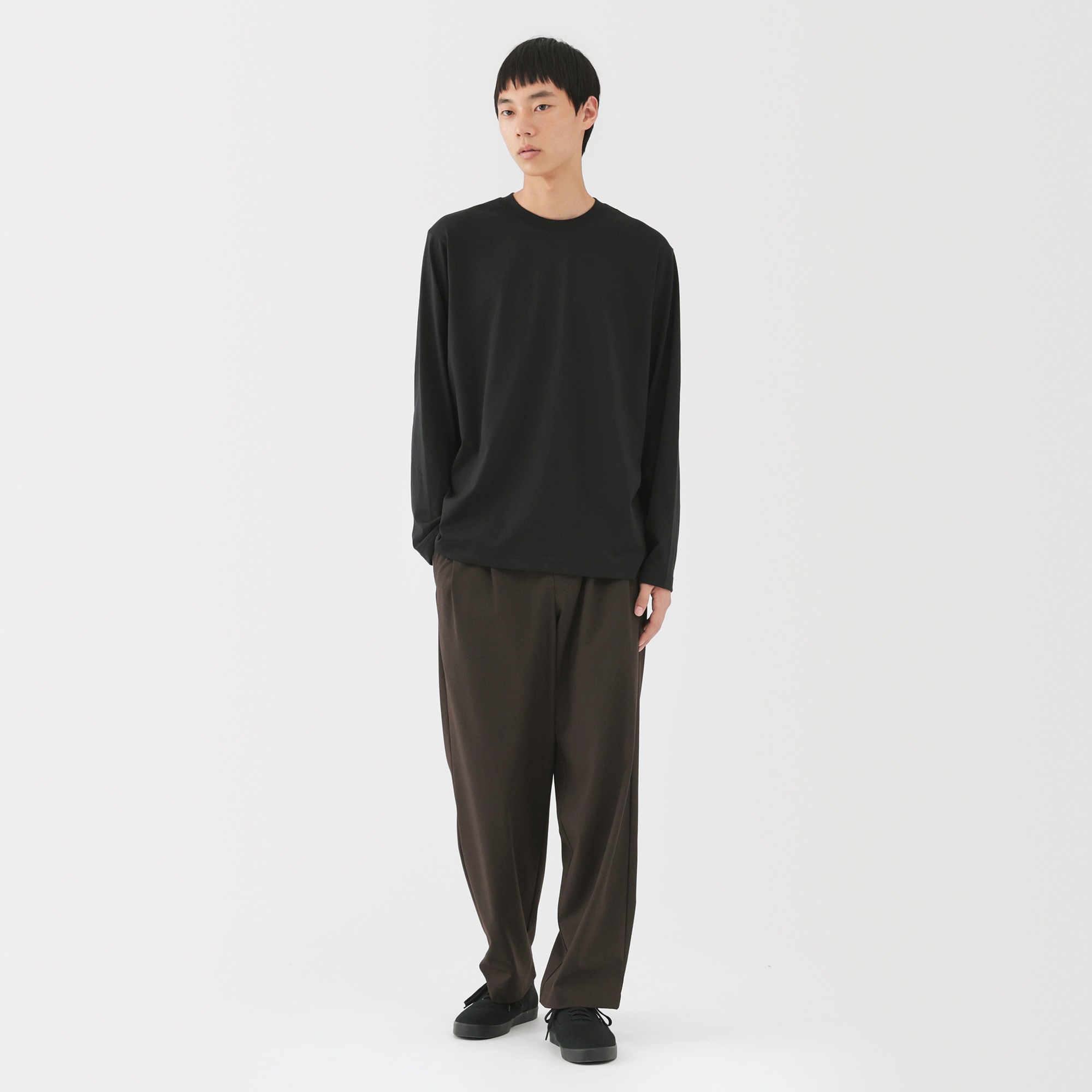 M's Jersey crew neck L/Slv T-shirt