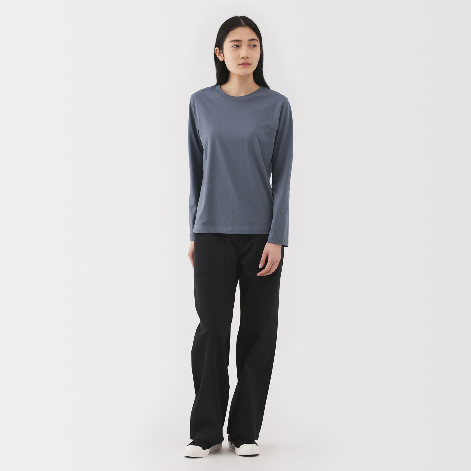 W's Jersey crew neck L/Slv T-shirt
