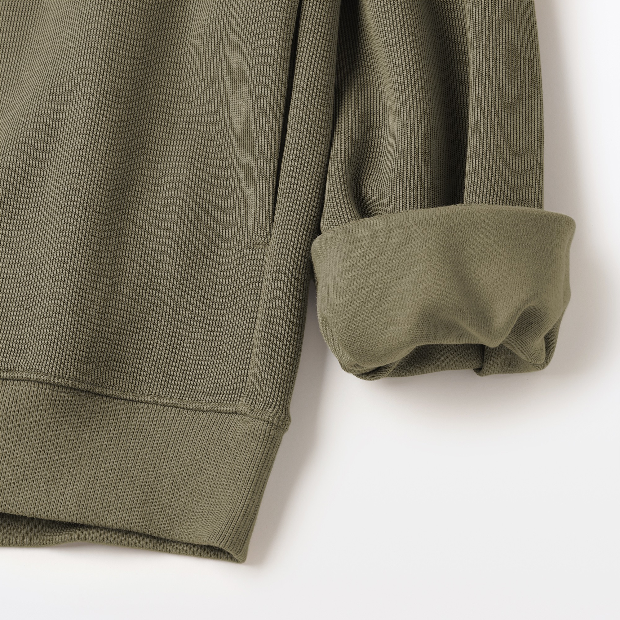 M's Double knitted Half zip pullover