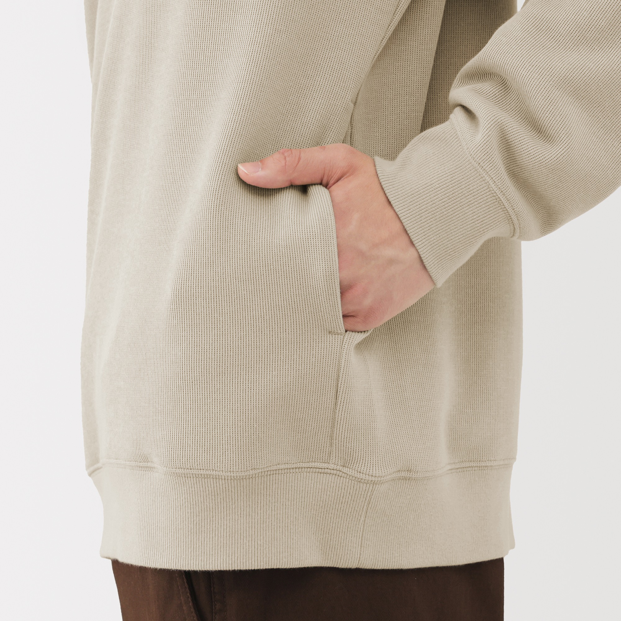 M's Double knitted Half zip pullover