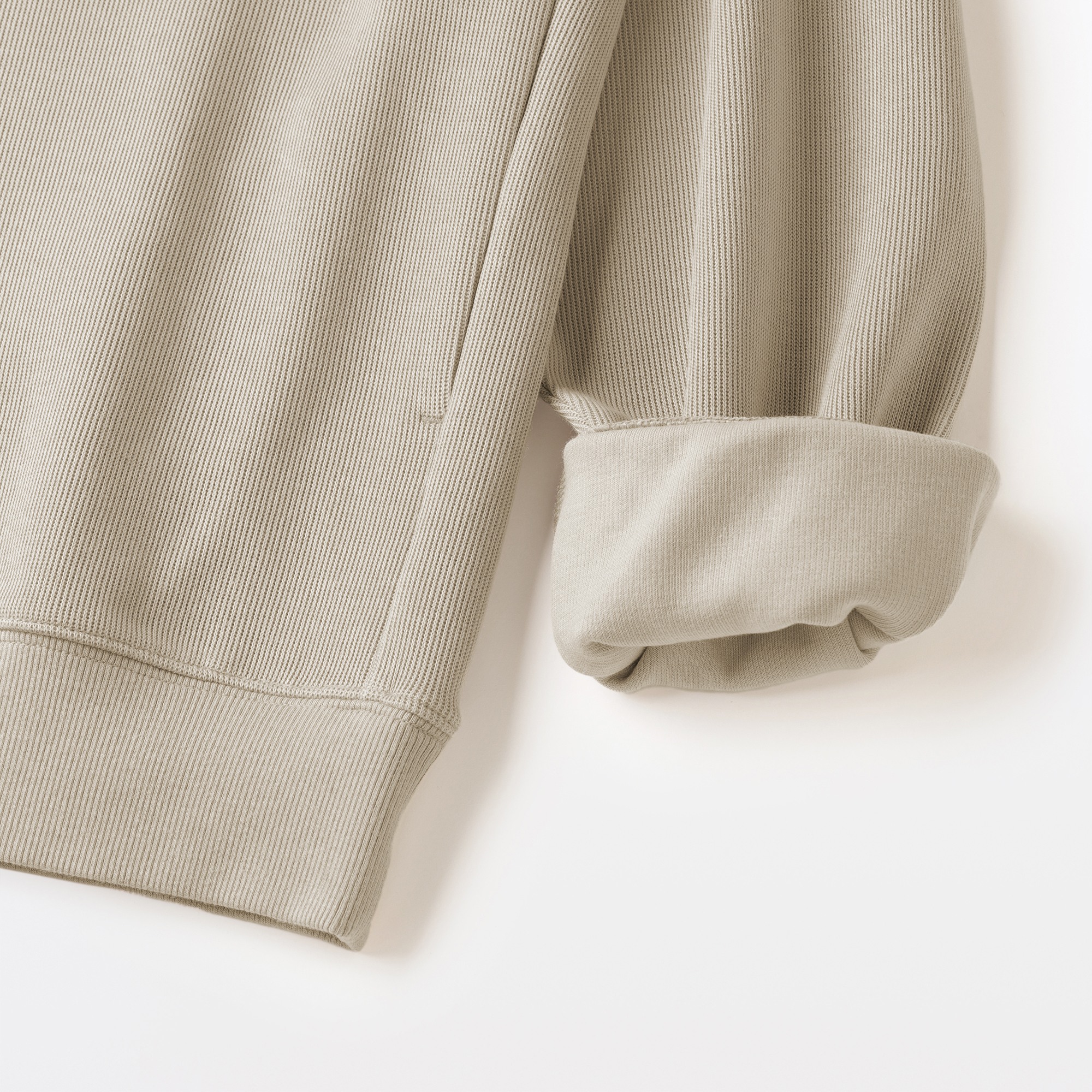 M's Double knitted Half zip pullover