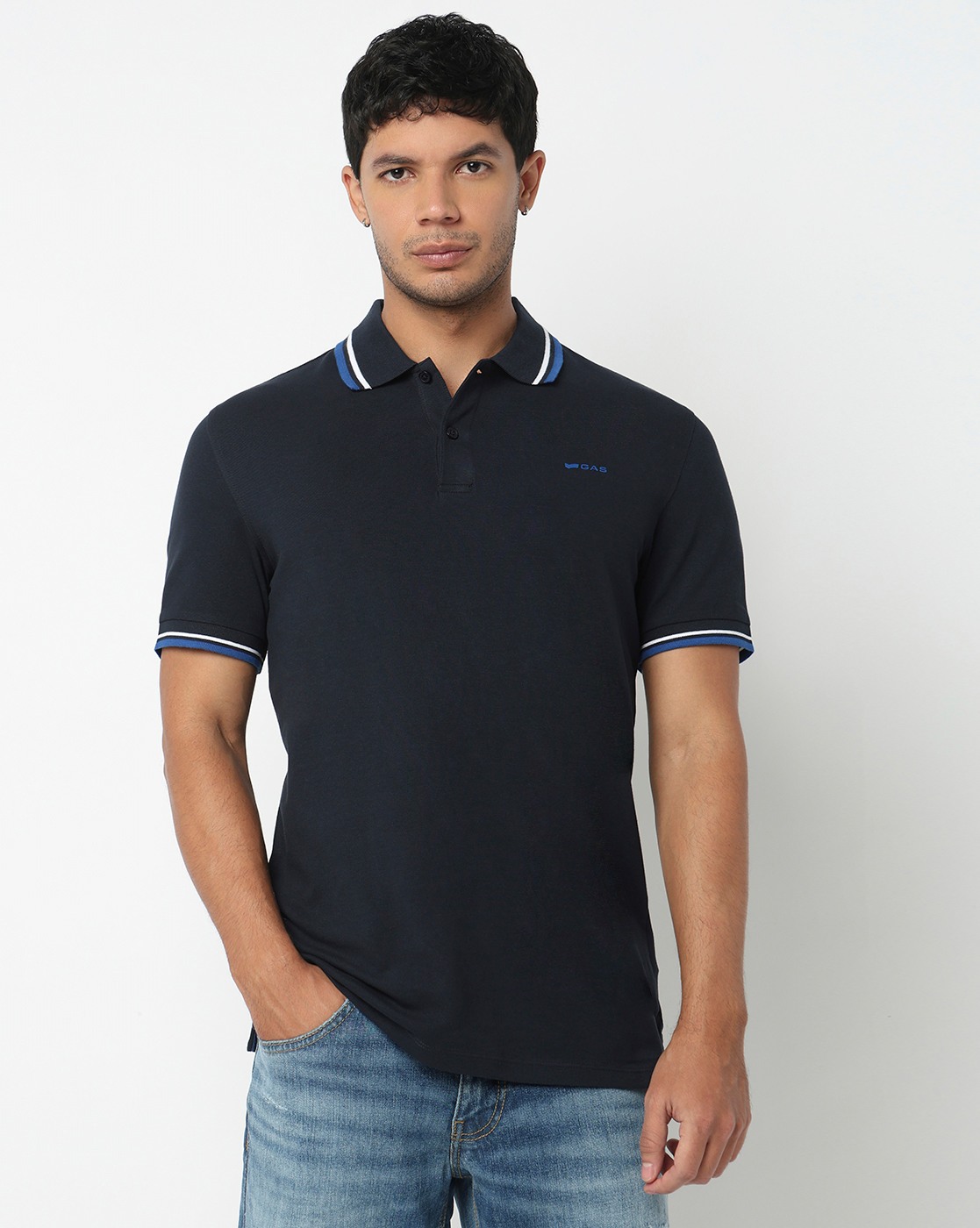 GAS | Slim Fit Polo Shirt with Signature Branding