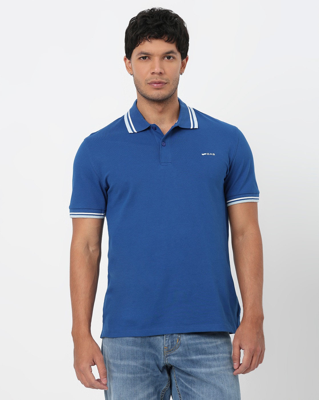 GAS | Slim Fit Polo Shirt with Signature Branding