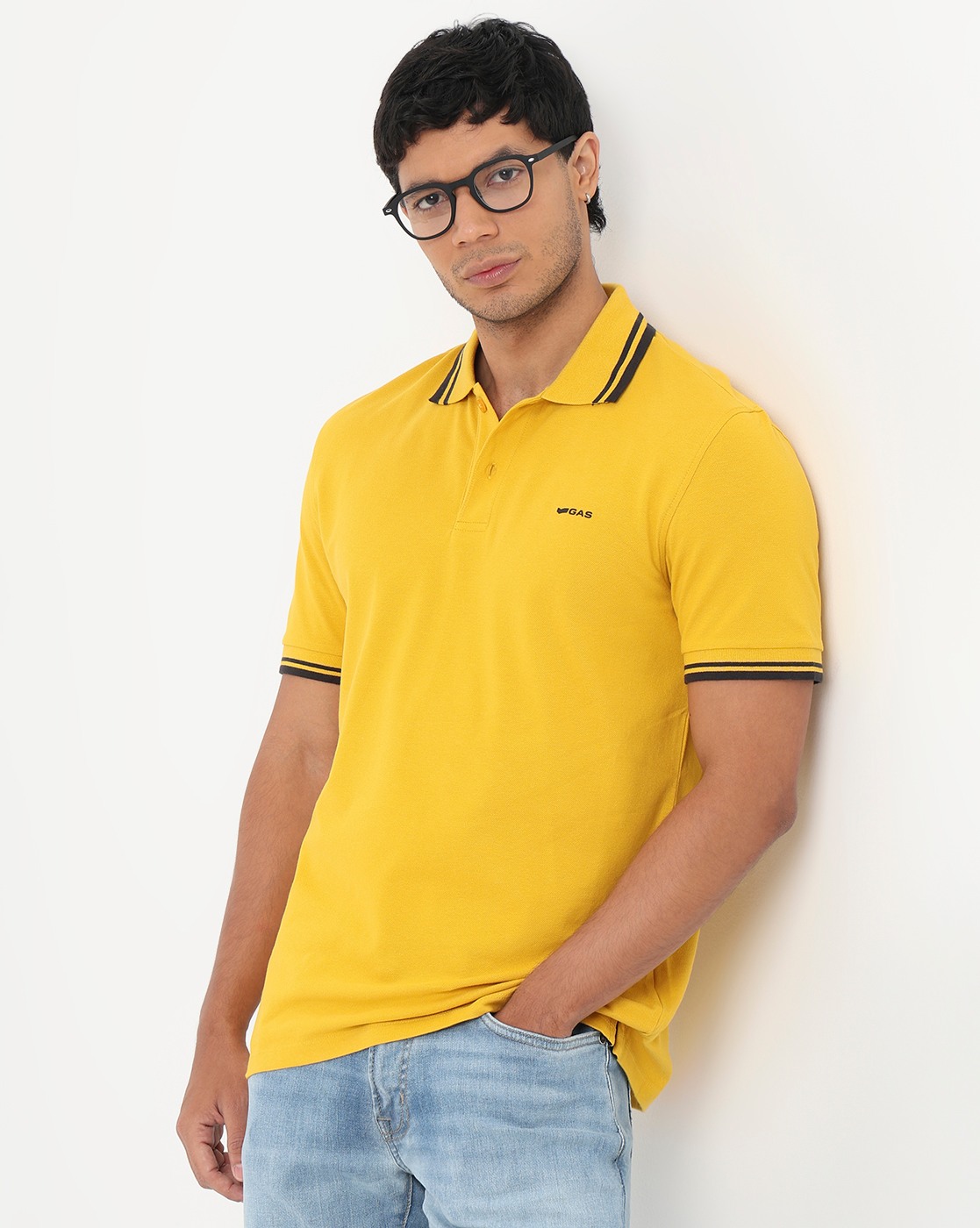 GAS | Slim Fit Polo Shirt with Signature Branding