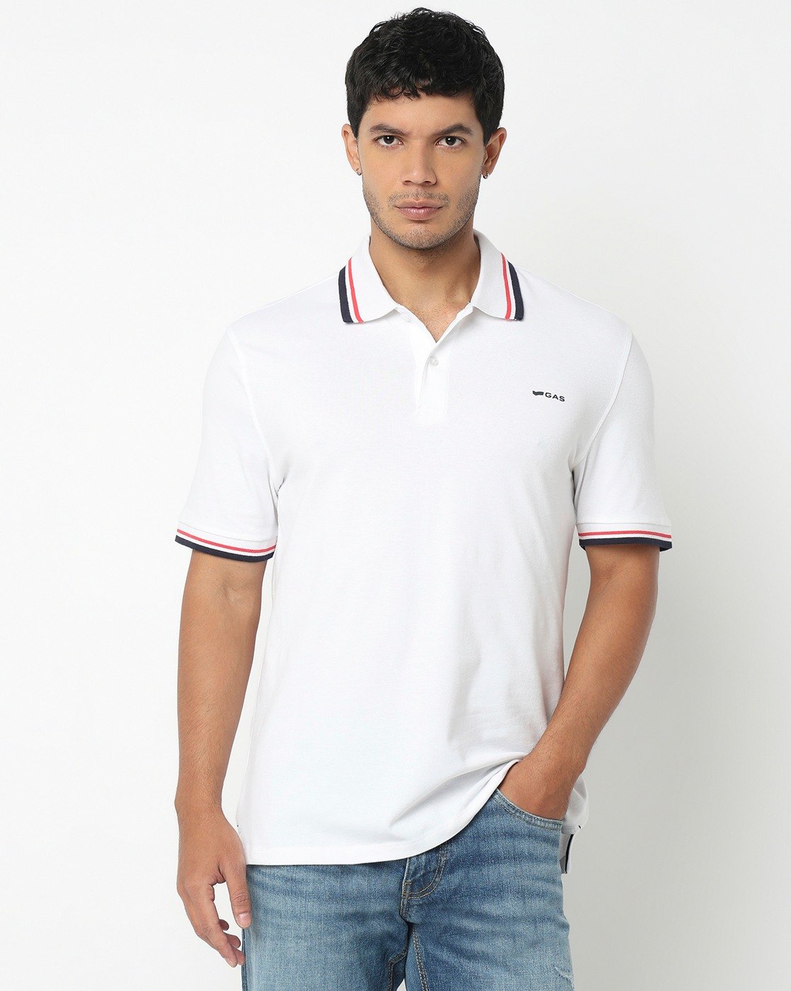 GAS | Slim Fit Polo Shirt with Signature Branding